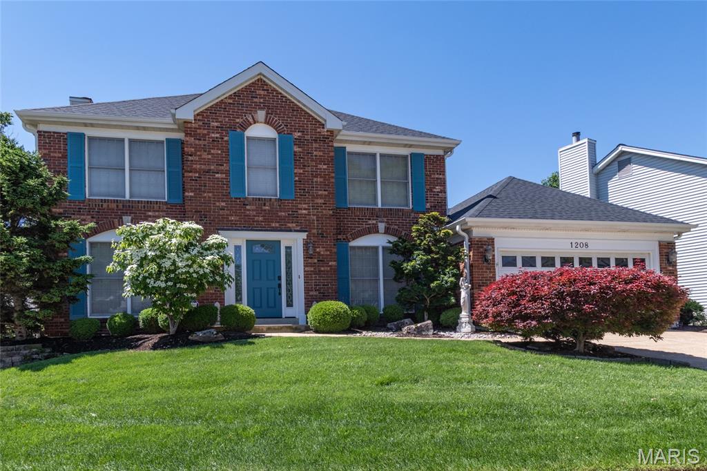 Meticulously maintained and ideally located on a quiet cul-de-sac in the sought-after Summer Chase subdivision your next home awaits. Located within the Rockwood School District, this beautiful home offers comfort, space, and style. From the moment you arrive, you’ll appreciate the lush, well-manicured lawn and landscaping, complete with an irrigation system. Inside, the main level is designed for both everyday living and entertaining, featuring formal living and dining rooms, along with a spacious family room highlighted by a gas fireplace, custom built-in bookcases, and a charming bay window. The updated kitchen offers tile flooring, a center island, wood cabinetry, solid surface countertops, pantry, and opens to the spacious breakfast room. A convenient main floor laundry room and half bath complete the main level. Upstairs, the expansive primary suite includes two walk-in closets and a private en-suite bath with double sinks, soaking tub, and separate shower. Two additional bedrooms and a full hall bath complete the second floor. The finished lower level adds even more living space with a large recreation room, office, full bathroom, and ample storage. Just outside, relax on the patio overlooking the level backyard or stop by the neighborhood pool on hot summer days. Major updates include roof and fascia (2021), HVAC (2019), electrical panel (2024), STL county occupancy inspection passed + much more! Welcome home!