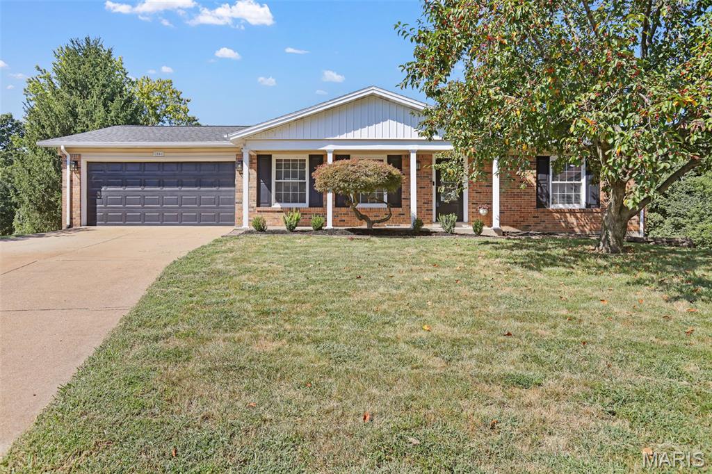 *Open Sunday 9/13 1-3pm.*  Perfectly placed on a cul-de-sac lot, this Oakville ranch checks all the boxes! Recently  renovated, this home features an updated kitchen and 3 full baths. Light and bright open floor plan allows for large gatherings with family and friends. Newer luxury vinyl through living and dining room and carpeting in bedrooms. Updated kitchen with newer stainless appliances and granite countertops. Additional area in kitchen could be adapted to a main floor laundry for single floor ease. Large deck for enjoying the outdoors overlooking the expansive fenced yard backing to trees. There is an abundance of space in the finished lower level with walk out sliding glass door to patio. This adds so much living area including a spacious recreation room, craft room and guest suite with full bath.  An attached two-car garage provides convenient parking and additional storage space. Recent improvements include new roof and gutters in 2025 and water heater in 2024.  This versatile home is truly complete and move-in ready.