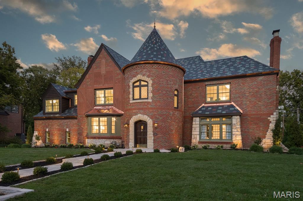 Rebuilt & remarkable. Custom 4 bed, 4 en suite bath, 2 half bath designer redone custom gem in Clayton school’s Lake Forest Subdivision. Entirely all new systems, 2nd floor laundry room, outdoor living, finished lower level with bar, rec, & half bath.  The appeal of this home is second to none & the features and finishes all impress. Interior and exterior were meticulously rebuilt to the highest standards & it shows. Exterior dazzles upon arrival with amazing turret, slate roof, copper gutter, dramatic roof line and handsome street presence. Interior is a masterpiece of 2025 over the top finishes & restored historic features, amazing layout.  All custom and designer throughout including lighting, plumbing, mill work, cabinets, floors, & unparalleled appliances. La Corneu range, built in refrigeration, custom cabinets, walk in pantry!, drop zone & locker area, wet bar, open to outdoor living / level yard, amazing living room. Up has 4 en-suites, a primary suite you just do not find in Clayton schools, spacious landing with a in turret domed ceiling. Finished lower level is inviting & all updated with spacious rec area, east coastal inspired wet bar; bath, and ample unfinished but finished storage. Even the new duct work & plumbing systems are awesome to look at. Professionally completed in & out, well thought out, & spotlessly clean. This house has numerous features usually only seen in high end custom new construction: Ie primary suite is large, coffered, two walk in closets, & amazing marble bath suite with all the features.  4 en suite bedrooms.  Upper level laundry room. low volt wiring and speakers, walk in pantry, convenience drop zone & lockers, EV station, useable & well appointed lower level, covered outdoor living, the list goes on...
