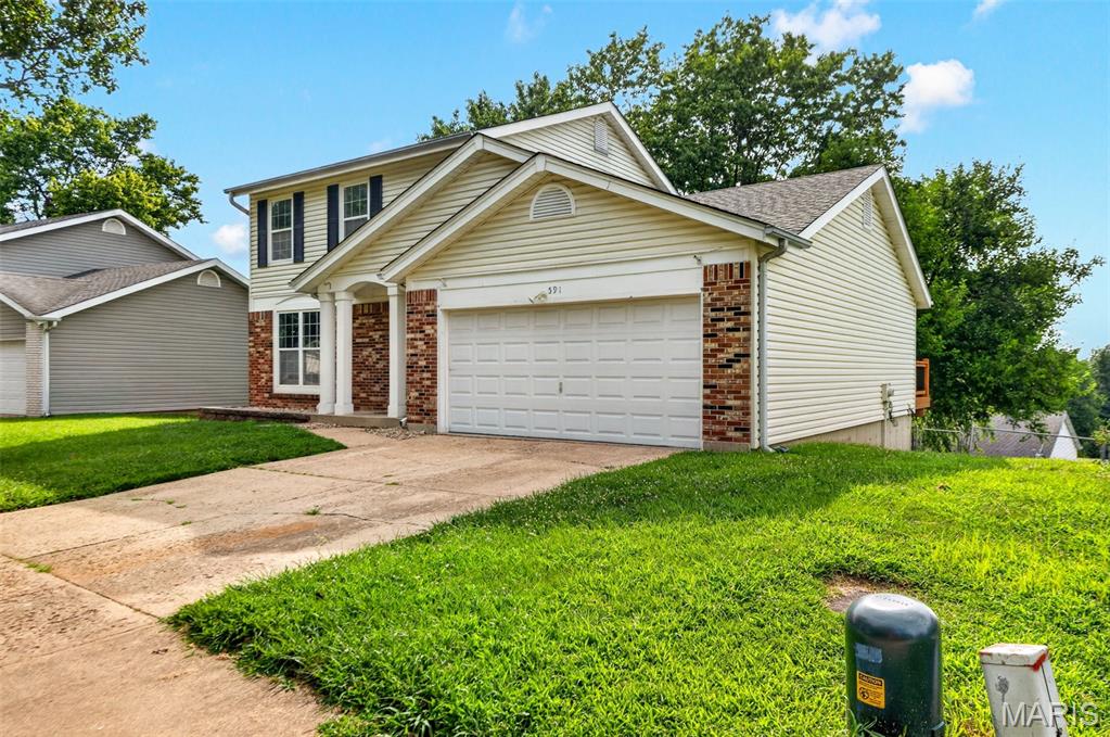 Nestled on a quiet cul-de-sac in the highly sought after Lindbergh School District, this move in ready two story home offers comfort, style, and convenience. Filled with natural light , the main level features two spacious living/dining areas, a stone encased fireplace, updated kitchen, with granite counters and a backsplash.  Main floor also features a convenient half bath and French doors lead outside to a new expansive deck overlooking your private fenced in back yard. Second floor features 3 full bedrooms and two full bathrooms. Additional space is a bonus in the mostly finished lower level which also is a walk out.  Bonus with this one is that the appliances stay and you can use them to save money. While they are available to stay, the landlord offers no warranty on the appliances. Specific credit criteria applies and tenant income must be a minimum of 3.25 times the base rent. No Pets are preferred, but the owner will address on a case by case basis depending on lease term and owner will have pet restrictions if approved; additional costs will apply.  Applicants will apply directly with the property management company.