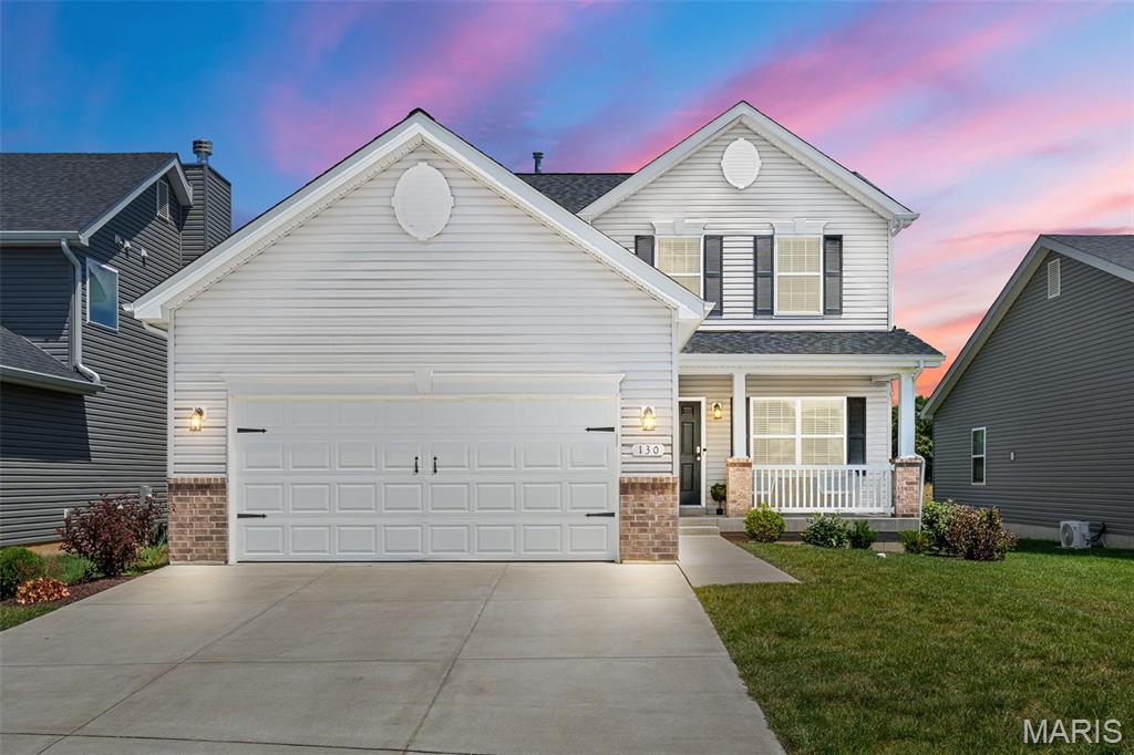 Looking for less traffic and hustle while staying close to town? This 3 bed, 2.5 bath home offers the perfect balance of privacy and convenience for your next chapter. The seller has thoughtfully upgraded this popular floor plan with 9' ceilings, a bay window in the breakfast room, gas fireplace, and luxury vinyl plank flooring. The upper-level features brand-new carpet, and major exterior updates include a newer roof, soffits, gutters, and fascia (all within the last 3 years).

The light and airy kitchen showcases 42" white cabinets, stainless steel appliances, cultured-marble–look counters, and a large island ideal for gathering. A water softener has also been added for comfort and efficiency.

Enjoy a large, private backyard enclosed by a white vinyl fence and backing to farmland—meaning no neighbors behind you. The lower level is clean, open, and ready for your personal vision.

130 Liberty is move-in ready and waiting for its next owners. Schedule your private showing today.