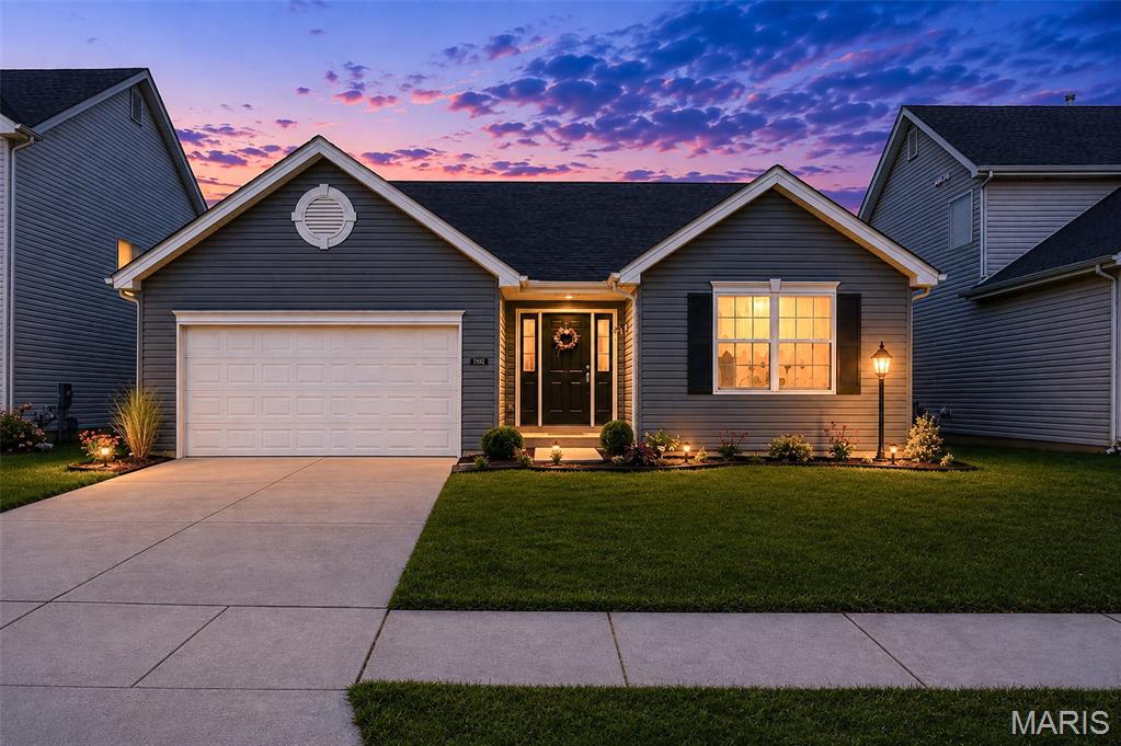 Why wait for new construction when you can have a nearly new home without the wait? Built in 2022 and beautifully maintained, this St. Charles home offers modern finishes, a functional open-concept layout, and the convenience of a move-in-ready home without the hassle of building. Located in a growing St. Charles area with easy access to major highways, shopping, dining, and everyday conveniences.

Step inside to find luxury vinyl plank flooring throughout most of the main level, soaring vaulted ceilings, fresh paint, updated lighting, and an open layout that feels bright, spacious, and welcoming. The kitchen is designed to be both beautiful and functional, featuring gorgeous quartz countertops, stylish tile backsplash, abundant cabinetry, an oversized walk-in pantry with additional storage, and a built-in desk area—perfect for working from home, homework, or keeping everyday life organized.

The spacious primary suite offers a comfortable retreat with a generous walk-in closet, while the additional bedrooms provide flexibility for family, guests, an office, or other needs.

Outside, enjoy a large, level backyard with a wrought iron fence and patio, providing plenty of space for entertaining, relaxing, pets, or play. It’s a private outdoor space that’s increasingly difficult to find in newer homes.

The unfinished lower level gives you the opportunity to add even more living space in the future, with an egress window and bathroom rough-in already in place to make finishing the space easier when you’re ready.

And because this home was built in 2022, you can enjoy the benefits of newer construction without waiting for a builder, choosing finishes, or navigating the building process. The washer, dryer, and kitchen refrigerator are included, making the move even easier.

Nearly new. Move-in ready. Modern finishes. Spacious fenced yard. Basement potential. Come see why this home offers an opportunity to enjoy the best of newer construction without the wait.