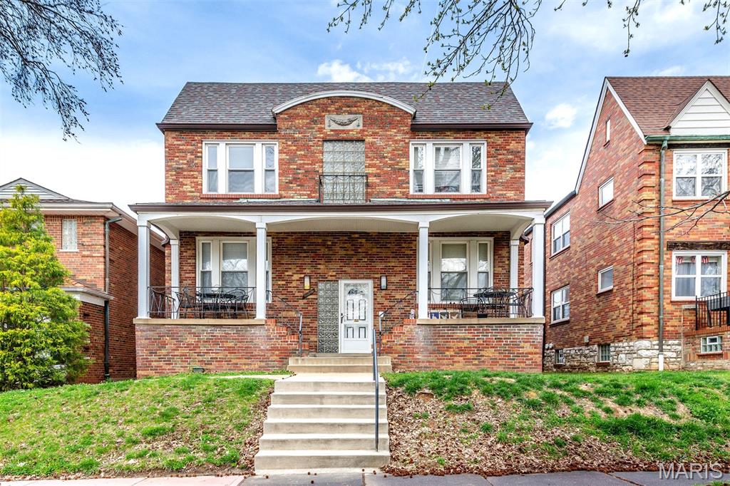 4 family brick home in the heart of South City behind Ted Drews Frozen Custard! Excellent opportunity for an owner occupant or to add to your portfolio. 3/4 units are currently rented out. 4th unit is being actively advertised for lease. Vacant unit can be shown, the rest can be seen with an accepted contract. Property is to be sold in "as-is" condition.