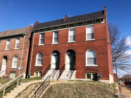 Large 2-family consisting of two townhouses (this building was originally a 4-family), each with over 1500 sq ft and 3br/1.5ba.  First floors are large open layouts with plenty of windows that let in nice light.  Plenty of room for living room and dining area which open up to the kitchens.  Half bath on first floor of each unit.  The bedrooms upstairs are nice size as well with plenty of windows and nice sized closets.  Both units have central air/heat and in unit laundry, and there is parking in the rear.  Basements are clean and have room for tenant storage.  PVC plumbing and updated electric.  The building sits on the corner of a quiet cul-de-sac near SLU and Shaw, very close to the new and expanding SSM Hospital.  Both units are rented to great tenants thru July 2027, one for $1795, other for $1695.  Plenty of rental demand in this area with room to raise rents given how uniquely large these units are.  Great opportunity for investors looking for passive income. Showings only with accepted contract.  Please do not disturb tenants.  Owner-agent prefers as-is sale.