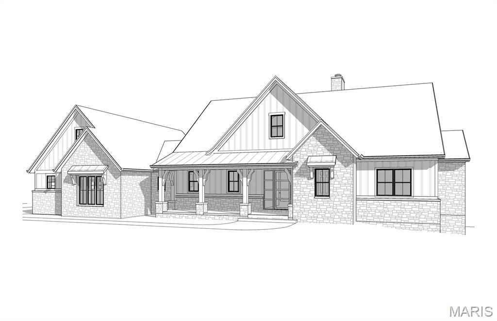 Grayhawk Building Group is excited to present Luxury CUSTOM new home construction in a Brand-New Gated neighborhood within Cedars Valley featuring 3 newly designed Dick Busch home plans. These fabulous NEW stone ranch homes are the perfect size and the homes you have searched for everywhere in St. Louis or dreamed about building and now that are only found in St. Albans...coming soon in the Enclaves at Cedars Valley! This picturesque setting offers 3 stunning +- 1- acre homesites virtually some of the few remailing golf course lots on the top-rated championship Lewis & Clark golf course. These designs feature open living layouts, large three-car garages, walk-out lower levels as standard features. You choose how big or how small you want your new home to be. You can choose from approx. 3871-4387 sq ft. This home features an oversized side-entry 3 car garage. Standard features are impressive and include 12' ceilings in the Great Room rising to a 20' vault with spectacular custom truss beams. Remaining main floor ceilings are 10'. On the main floor you have 48" WOLF range, 42" gas fireplace, hardwood, laminate, or LPV flooring in the kitchen, breakfast room, and foyer. Granite counter tops, oversized kitchen island, walk-in closets, solid core doors, two fireplaces, (second one on the covered veranda), superior Diamond Kote siding, 60% masonry exteriors, exposed aggregate drive, private walks, front porches, Low E Pella wood (NOT VINYL) windows and opportunities for an amazing outdoor room as you envision it. Two bedrooms are on the main floor, and you can choose to have one or two more additional bedrooms and full baths in the lower level along with many options. You can choose a billiards room, bar, wine cellar, exercise room, golf simulator room, office, fireplace. This is custom building at its finest so you can personalize/customize your new home.  The anticipated/finished price of this home with the current planned options being executed will be between $1,875,000 - $1,950,000. The Country Club of St. Albans boasts two championship 18-hole golf courses, club dining, an aquatic center, junior programs, tennis courts, an event venue or large gatherings. Membership to CCSA is optional for buyers with sponsorship from existing member.