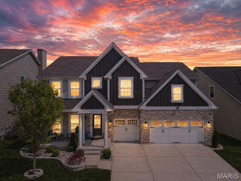 Welcome to this stunning Brightleaf community home—where outdoor living, local charm, and everyday comfort come together beautifully. From the moment you arrive, you’ll notice the curb appeal: an impressive three-car garage, gorgeous landscaping, and a sense of pride of ownership that feels right at home.  Step inside and feel the flow of this thoughtfully designed layout. Just off the entry, you’ll find a versatile space—perfect as a home office or playroom—ideal for creating your own routine from the very start. Continue into the bright, inviting dining room filled with natural light and ready to host everything from holiday gatherings to everyday dinners.  The heart of the home opens into a spacious family room—made for movie nights, game days, and cozy evenings together. From here, the home transitions seamlessly into the kitchen, and this is where the upgrades really shine. Featuring a custom kitchen with beautiful finishes and exceptional attention to detail, it’s built for both function and style. You’ll also love the spacious walk-in pantry, giving you plenty of room to stay organized without sacrificing the look of the space. A convenient half bath and a washer/dryer complete the main level for easy, everyday living.  Upstairs, the home keeps the fun going with a loft area that’s perfect for a second hangout space—think a media lounge, study corner, or games-and-puzzles zone. The second level also offers four generously sized bedrooms, each with ample closet space for maximum organization. The primary suite is truly a retreat: the enormous main bedroom feels like a private getaway, and the en-suite bath offers a double vanity, an inviting shower, a relaxing soaking tub, and a custom-organized closet designed to keep everything in its place.  But wait—there’s more. You’ll appreciate the walk-out basement, offering even more flexibility for living, entertaining, or future finishing. Whether you envision a rec room, guest space, gym, or movie area, this level brings added square footage and real potential while still feeling connected to the outdoors.  Outside, enjoy a flat, family-friendly backyard—an ideal setting for kids to run, pets to roam, and friends to gather. And beyond your own home, Brightleaf offers the kind of lifestyle people move for. You’ll love the trails that connect directly to Wildwood Trails, including routes that are over 4 miles long—perfect for morning walks, weekend hikes, or relaxed bike rides. Wildwood features over 35 miles of multi-use trails, including 18 miles of paved paths. With connector roads, users can access nearly 40 miles for biking, running, and hiking, plus extra single-track trails.  Just as exciting, there are several parks nearby for children to play and explore. Plus, the Wildwood Center is within walking distance, where you can enjoy summer concerts, movies, and local shops—so you can savor the community vibe all season long. And best of all, Wildwood feels like a true escape from the hustle and bustle of the city—yet you can still get to work and sporting events quickly and easily when you need to. It’s the perfect balance of peaceful, nature-filled living with convenient access to everything that matters. This is more than just a home—it’s a lifestyle you’ll be excited to come home to. Don’t miss your chance to experience everything this Brightleaf gem has to offer!