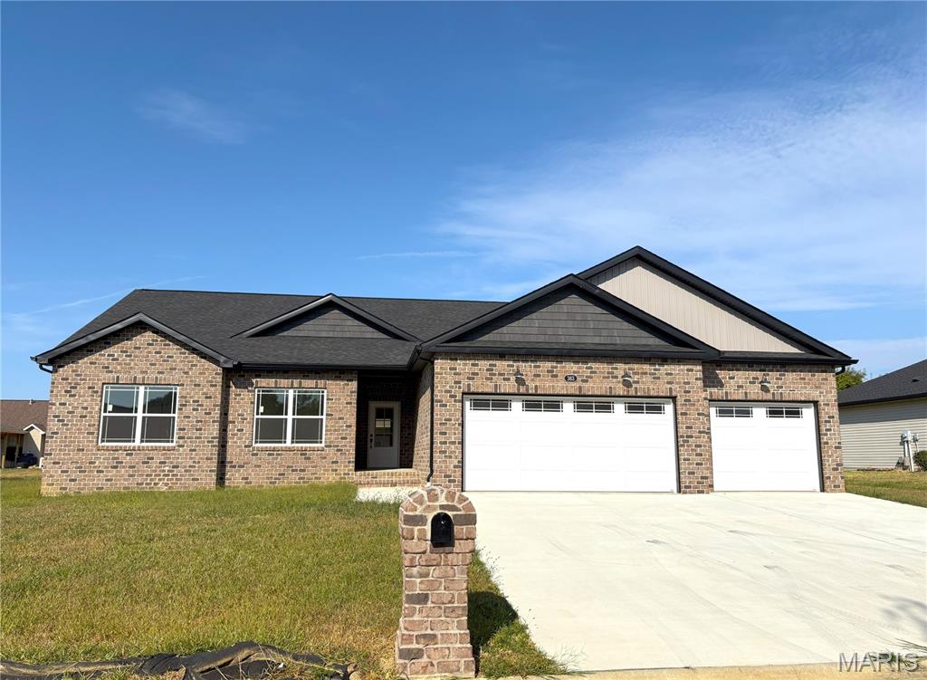 Finally, HOME and MOVE IN READY! Your Fabulous New Construction Home w/Impeccable Craftmanship & Detail Plus Everything You’re Wishing For in Sought Out Timberwolf Estates Subdivision! Your Open Concept 1 Story Ranch offers 3 Bedrms, 2 Baths, Primary Bedrm Suite w/Sitting Area, Walk-in Closet and Lux+ Bath w/Walk-in Shower. Welcoming Foyer leads into Vaulted Ceiling Great rm w/Firepl & Huge Picturesque Windows Carrying an Abundance of Natural Sunlight throughout. Bright Open Gourmet Kitchen W/Custom Cabinetry, Granite C-tops, Walk-in Pantry, Oversize Island & Dining area awaits the Family Chefs and their Delicious Creations. Patio drs leading to large Backyard. Lower-Level W/Rough-in for Future Bath & Egress Window is ready for your personal touches at an additional per sq ft “Builder Special” price. Your New Home delivers Easy Access Scott Air Force Base, St. Louis, Local Entertainment, Shopping & the best of Freeburg’s hopping culinary scene. Hurry Call Today!  Your Home Sweet Home is Waiting For You!