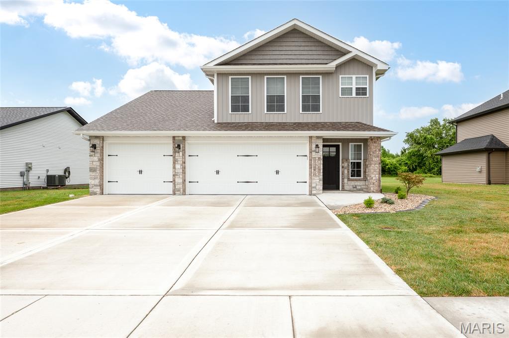 Welcome to this spacious two-story built in 2025 and situated on a desirable lot with quick access to bike and walking trails. Ideally located near shopping, dining and just minutes away from interstates to allow for easy commuting. Inside you'll find a neutral color palette and a functional, light filled floor plan designed for modern living. Main floor boasts an open layout featuring a stylish kitchen, large family room and main floor laundry. Upstairs a versatile loft area offers the perfect spot for a second living room, home office, or recreational space. The en-suite primary bedroom is a true retreat with two generous closets. Two additional bedrooms and a full hall bath complete the upper level. 3 car attached garage! Don't miss your opportunity to own this beautiful home. Call today for your personal tour!
