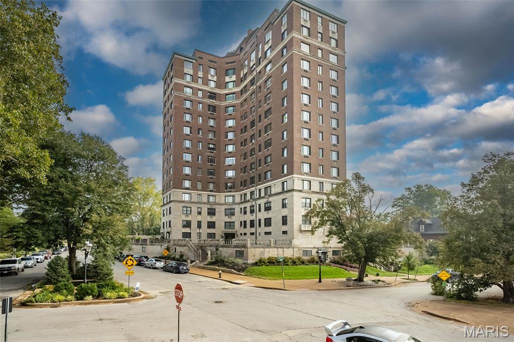Welcome to the Greystone...fabulous condominium building located in the Central West End! This light-filled spacious 2 BR/3 BA condo offers panoramic views of the Downtown Skyline, CWE, Cathedral Basilica and private street of Westminster Fullerton Place and McPherson. The entire condo has been freshly painted throughout; gorgeous luxury engineered wood floors and tons of natural light. Newer appliances, windows, HVAC, kitchen and baths. Updated throughout and move-in ready! You'll love the coved ceilings with puck lighting in the central hallway which invites you & your guests throughout the home! The hallway is ideal for artisans to feature their collections while complimenting the historic charm with the modern influences desired by today's buyers. The condo offers clean lines & open spaces, perfect for cooking & entertaining with convenient access to the balcony and view of the newly renovated pool and gorgeous new landscaping. The living and hearth rooms feature lovely electric fireplaces. The open floor plan has been reinvented to have two spaces...living and dining room are perfect for hosting friends and family. The kitchen opens to the hearth room which if perfect for everyday living and includes Bosch and SubZero stainless-steel appliances and granite countertops. The home includes two private bedroom ensuites. The condo includes w/d, some newer appliances & opens to a charming balcony. Building features a heated pool, beautiful landscaping, secured covered parking, garage attendants & wonderful neighbors! Location: City