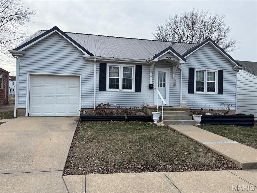 This well-maintained 2-bedroom/1bath home offers several recent updates, including newer siding, roof, waterproofed basement, and easy-care laminate flooring & appliances. The attached garage provides convenient access from the back porch, and the fenced backyard is ideal for pets, play, or relaxing outdoors. A large attic offers plenty of storage space or future expansion. All kitchen appliances stay—plus a riding lawn mower is included! An affordable, move-in-ready opportunity you won’t want to miss.