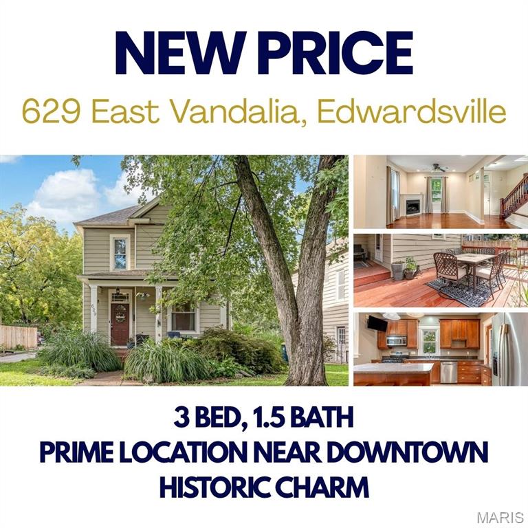 Step into the timeless charm of this beautiful 3-bedroom historic home, perfectly located within walking distance of downtown Edwardsville and nearby bike trails. Full of character and warmth, this home showcases gorgeous hardwood floors, soaring ceilings, and the architectural details that make historic homes so special. The inviting living room features a cozy fireplace, creating the perfect gathering space for relaxing or entertaining. The kitchen offers plenty of storage, including a generously sized pantry, making everyday living both functional and convenient. Outside, you'll find abundant space for entertaining, whether you're hosting friends, enjoying a quiet evening, or simply taking advantage of the charm of the surrounding neighborhood. With its unbeatable location, classic character, and comfortable living spaces, this home offers the perfect blend of historic appeal and modern lifestyle. The 2 car detached garage provides additional storage. All appliances and washer & dryer stay with the home. Enjoy everything Edwardsville has to offer right outside your door—local restaurants, shops, downtown events, bike trails, and more. A truly special home in a location that's hard to beat!