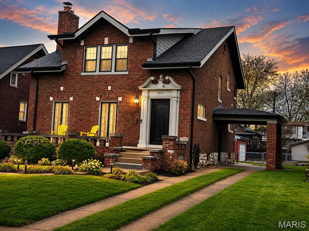 Welcome home to this classic example of Holly Hills architecture with nearly 2900 sq ft. Wide front porch beckons you to come inside OR sit and watch the world go by! Foyer leads into the large living spaces complete with gleaming hardwoods, stain glass galore, recessed lights, gas fireplace, bookcases and tons of natural light. French doors open up onto the front porch as well. Your dining room complete with gorgeous stain glass windows will become the site of your soon-to-be legendary dinner parties. The den makes a great home office or a quiet retreat and has newer windows and gorgeous hardwoods. Let your inner gourmet chef out in the kitchen with loads of custom cabinets, miles of counters, acres of subway tile and newer SS appliances. The back butler pantry is a nice feature and adds great storage! Adorable half bath rounds out the main floor. 2nd floor with large master suite at the front of the house with a large WIC and a deluxe bath with subway tile galore, heated floors and a marble topped vanity! The guest bedrooms are also a great size. Guest bathroom with vitrolite ceiling and walls plus an updated vanity AND more stain glass! You will LOVE the 2nd floor laundry ROOM complete with more hardwoods and a newer window. Family room in the lower level adds to the entertaining and has a great alcove just screaming for a bar! An over-sized NEWER 2 car garage in the level yard complete with front to back driveway and a large parking pad allows for great off street parking. The enlarged patio and the composite back deck is great for alfresco entertaining. Should I mention the great raised garden beds and misting system? Martha Stewart eat your heart out! House updates abound and include: newer zoned HVAC, newer boiler, newer roofs, plumbing, electric, tuckpointing, waterproofing and MORE! The only thing missing here is YOU!