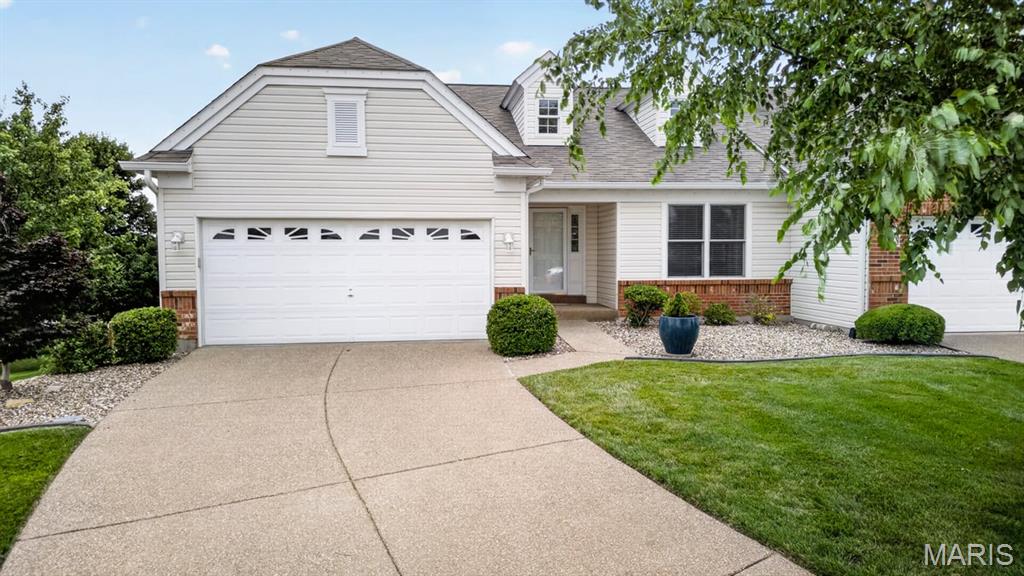 Welcome home to this beautifully maintained 3 bedroom, 3 bath villa tucked away on a quiet cul-de-sac. From the moment you arrive, you'll appreciate the aggregate driveway, spacious 2 car garage complete with a built-in workbench, and the low maintenance lifestyle villa living offers. Step inside to find gleaming hardwood floors, soaring vaulted ceilings, and an open, inviting floor plan designed for both everyday living and entertaining. The spacious primary suite features a vaulted ceiling, charming bay window, and a luxurious en-suite bath with double vanities, ceramic tile flooring, and a walk-in shower with built-in bench seating. The finished walkout lower level dramatically expands your living space with a huge recreation room, wet bar, additional bedroom with a large walk-in closet, full bath, and plenty of storage in the unfinished utility room featuring built-in shelving. Walk directly outside to the covered patio, creating the perfect indoor/outdoor flow for gatherings and relaxation. Enjoy peaceful mornings or evening sunsets from the composite deck overlooking the backyard. Residents also enjoy access to outstanding neighborhood amenities, including a community pool, clubhouse, and tennis courts. This move-in-ready villa combines comfort, convenience, and exceptional living space in a fantastic location. Don't miss your opportunity to call it home!