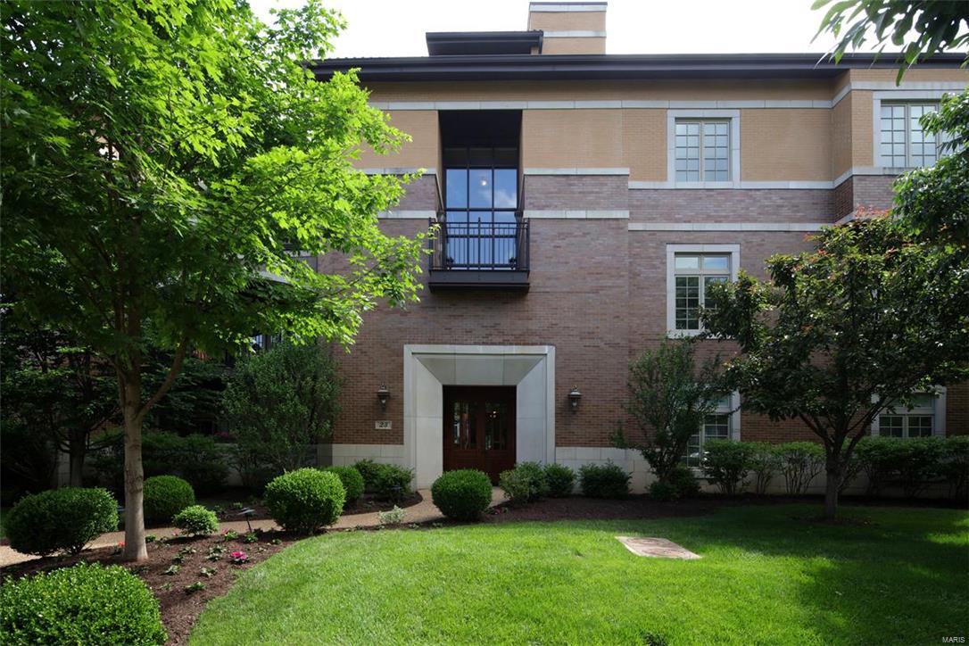 This stunning penthouse in the middle of Clayton is unlike any other!  As you step out of the elevator into your private residence you are greeted with stunning wrought iron gates in the entry.  This is the first glimpse of a truly exceptional home with luxurious amenities, fabulous mill work and moldings and unprecedented attention to detail. Elegance abounds in every room with multiple built-ins, fireplaces, hardwood floors and designer carpet.  The custom eat-in kitchen is equipped with Viking appliances, breakfast bar, walk in pantry and a desk planning space.  The family room is showcased by a gorgeous stone fireplace, bar and built ins. The living room has a wet bar with four Viking specialty refrigerators, large fireplace and great views off the terrace.  The master boasts a gas fireplace, sitting room, his and hers closets and more.  Four additional bedrooms, an office, workout room and more are also features.  There is wonderful storage and outdoor entertaining space as well! Location: Upper Level