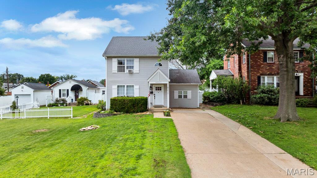 Beautifully updated 3 bed, 2.5 bath two story home in sought after Affton School District WITHIN WALKING DISTANCE TO 9 MILE GARDEN AND FIVE MINUTE DRIVE TO GRANTS FARM .  The home features an open concept with large living room area, dining room, kitchen with breakfast bar, stainless appliances, pantry and ample cabinet and counter space, and breakfast room.  The breakfast room opens to the patio overlooking the large fenced backyard and cozy fireplace for enjoying on chilly evenings.  The spacious family room features French doors that lead to the backyard.  Rounding out the main floor is a well-placed half bath that enhances the home's functionality.  Head upstairs to find a master suite with walk-in closet and full bath, two additional bedrooms, another full bathroom and the conveniently located laundry area.  The lower level offers a fireplace, rec room area and lots of storage space.  All this and the washer, dryer and refrigerators are included.