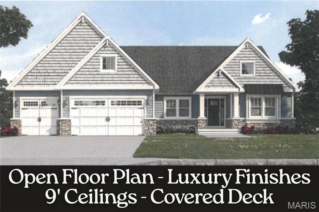 Executive-style new ranch nestled against three acres of serene wooded common ground in the charming town of Flint Hill. Offering over 2,400 sq ft on the main level with a refined split-bedroom layout, this home blends luxury, comfort, and thoughtful design. The exterior showcases LP SmartSide siding, stone veneer accents, an oversized three-car garage, and a professional landscaping package. Inside, the open floorplan begins with a gracious dining room that flows into a spacious great room featuring 9-ft ceilings, a fireplace framed by custom cabinetry and shelving, and expansive views. The chef’s kitchen is a standout with its grand center island, designer cabinetry, solid-surface countertops, large pantry, high-end stainless appliances, and classic subway tile backsplash. A cozy breakfast room just off the kitchen opens to the covered deck, perfect for morning coffee or evening relaxation. A mud room and laundry room are conveniently located nearby. The luxurious primary suite offers a peaceful retreat with a spa-inspired bath featuring a freestanding soaking tub and an oversized shower. Two additional well-sized bedrooms, a 
second full bath, and a stylish half guest bath complete the main level. The walkout lower level provides partially finished space with drywalled walls and ceiling plus a rough-in for a future bath, ready for your personal vision. Additional custom features include lawn irrigation, an upgraded designer lighting package, and custom closet organizers throughout. Set within a beautiful subdivision in the quaint town of Flint Hill, this home offers both elegance and tranquility in a truly prime location.