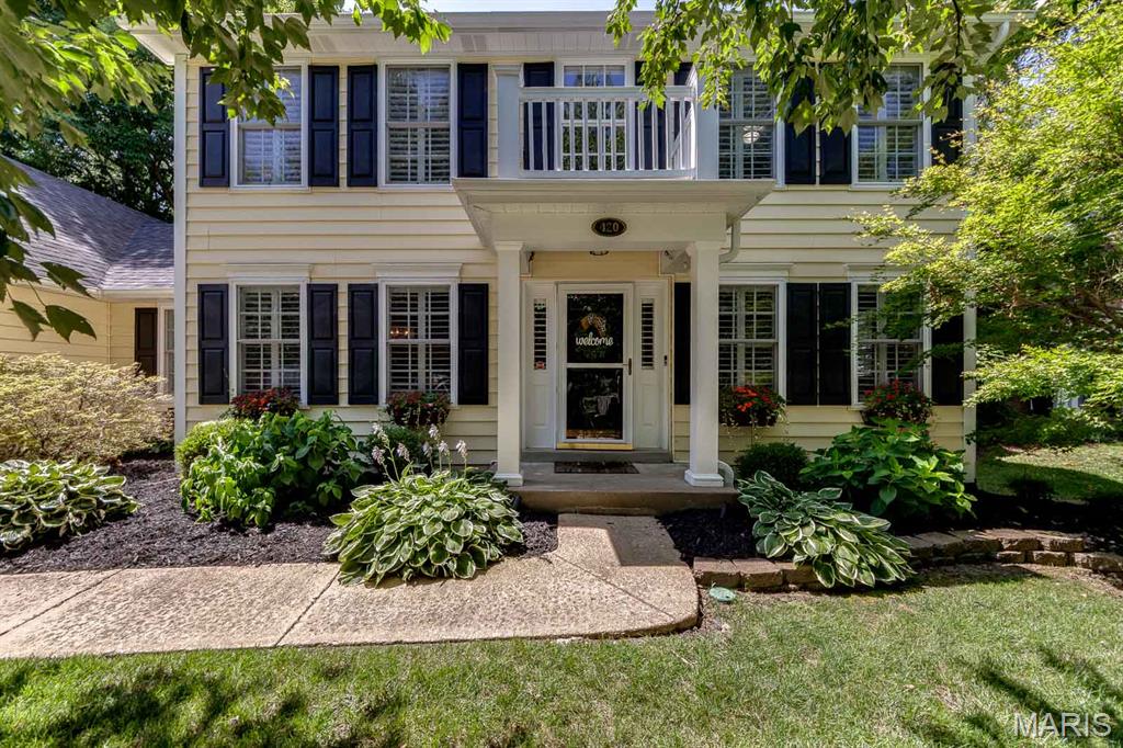 Here is your opportunity to own a stately home situated on a DOUBLE LOT in a cul de sac on one of Kirkwood's most desirable streets. Offering over 4,000 square feet of living space, this five-bedroom, five-bath home combines an open floor plan with quality finishes and exceptional indoor and outdoor living. The main level features beautiful hardwood floors, abundant natural light, oversized windows with plantation shutters, a spacious family room, office, dining area, and an updated kitchen with granite countertops, top-of-the-line stainless steel appliances, a large center island, wet bar and ample storage. The main floor also includes a mudroom with custom built-in cubbies and a convenient laundry room. Upstairs, the primary suite features a coffered ceiling, a large walk-in closet, and a spacious ensuite bath with dual vanities, a soaking tub, and a separate walk-in shower. Four additional bedrooms and well-appointed bathrooms provide plenty of space for family, guests, or home offices. The finished lower level offers a large recreation area with space for game tables, a media or family room, a full bathroom, and extensive storage. The outdoor living space is just as impressive with a large covered patio, a dedicated hammock relaxation area, a basketball half-court, trampoline and a fully fenced backyard. The rare double lot provides exceptional yard space for entertaining, recreation, or future possibilities. Located just minutes from downtown Kirkwood, parks, shopping, restaurants, major highways, and award-winning schools, this home offers the space, features, and location that are difficult to find in today's market. New roof (2026), 2 HVAC ( 2025), Kitchen (2021)