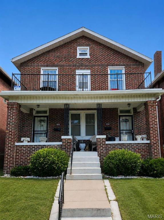 Two-unit brick duplex, recently renovated, one unit already leased and paying. This is a stabilized buy-and-hold that cash flows day one - not a project. New roof (2024), two updated furnaces, brand-new full-width balcony. Vacant unit is rent-ready, so you set market rent on a clean slate. Finished livable section (windows, lighting, drywall, lockable private door) — value-add space for storage premium, extra tenant amenity, or creative use. Separate ~300 SF laundry/utility room, two storage rooms, two dedicated furnace rooms — each with its own door. Walk-out exit to the backyard. This property is sold as-is, seller not making any repairs. Information deemed reliable but not guaranteed, please verify.