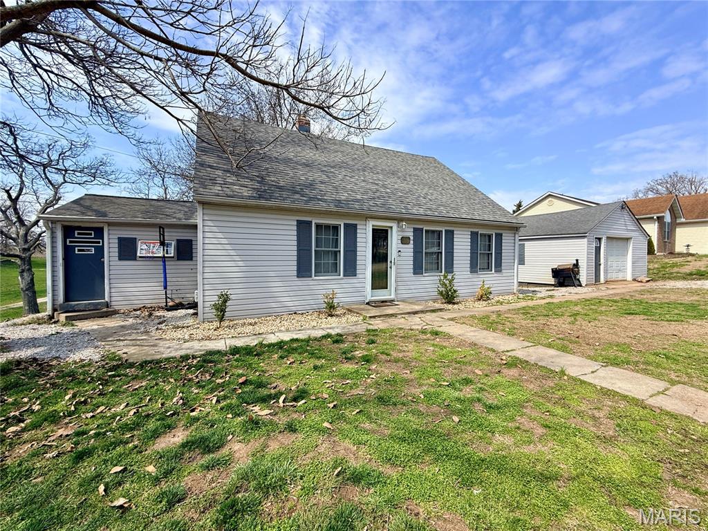 This charming 1.5-story home offers 4 bedrooms and 1 bath with a flexible layout
designed to fit a variety of needs. The spacious kitchen flows into a separate den area
that can easily serve as a dining room, home office, or playroom—giving you options to
make the space your own. Recent updates over the past 10 years provide peace of
mind, including siding, windows, roof, HVAC system, and water heater—allowing you to
focus on enjoying your new home rather than worrying about major improvements. Step
outside and take in the scenic views of the nearby golf course, while the yard is
beginning to come alive with beautiful spring blooms—adding color and charm to the
setting. A detached garage offers additional storage space for tools, equipment, or
hobbies. Conveniently located and full of potential, this home is a great opportunity for
buyers looking for space, updates, and a peaceful setting.