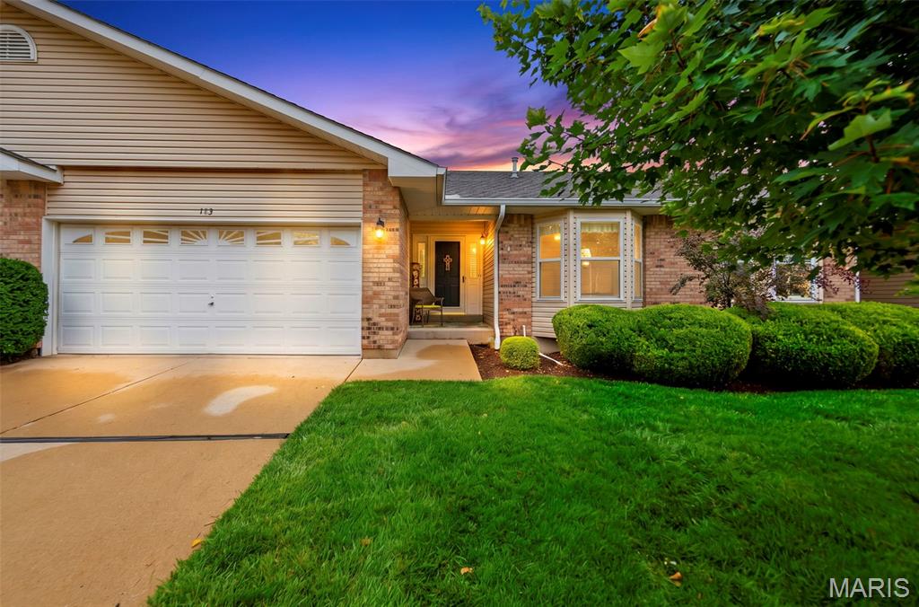 Showings will begin Thur., July 9th & an Open House Sunday, July 12th from 1-3pm. Discover elegant living at 183 Southern Oaks Ct., a ranch-style condominium built in 1995. This attractive property is in great condition, offering a sophisticated and comfortable lifestyle from the moment you arrive. The kitchen is designed for both culinary pursuits and social gatherings, featuring sleek stainless steel appliances. Its open-plan design seamlessly connects with the Great Room, creating an expansive and inviting space perfect for entertaining or daily relaxation. Retreat to one of the two well-appointed bedrooms, where thoughtful details enhance daily routines. Experience rejuvenation in the jetted bathtub, or enjoy the convenience of a double vanity and a separate walk-in shower. Further enhancing this home's appeal are practical amenities such as a dedicated laundry room and an attached garage, providing convenience and ample storage. Step outside to a private patio, an ideal setting for enjoying the outdoors. This condominium presents an exceptional opportunity to embrace a lifestyle of ease and comfort in the heart of St. Charles. Conveniently located near major highways, shopping, Katy Trail, Streets of St. Charles and all that this charming town offers.