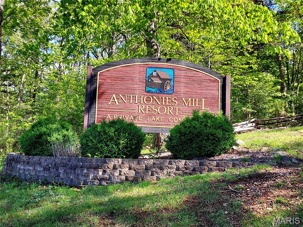 CREATE MEMORIES! Build your dream home or dream weekend get-away on this 1.2 acre (m/l) lot at the private, gated community of ANTHONIES MILL RESORT. Amenities not offered at other lake communities include:  Skiing, Boating, Tubing, Fishing, & Playing on beautiful 110 acre Lake Ashley, Swimming Pool with Bathhouses for owners and guests, Sand Beach with Games and Volleyball, Beach Swimming area with Water Toys, Lighted Basketball, Tennis and Pickleball Courts, two Marinas, three Pavilions (one with fireplace) for family gatherings, Boat Storage, Horse Stables and more! Two additional lakes for quiet fishing stocked with Bluegill, Large Mouth Bass, Catfish, Crappie and a Campground available to owners with Hook-ups and Bathrooms. Enjoy watching deer, turkey, birds and other wildlife from your home on this lot in a quiet part of the community or simply enjoy all the amenities offered just over an hour from St Louis! South dock & Pavilion, Swing set, & Ball fields just down the hill.