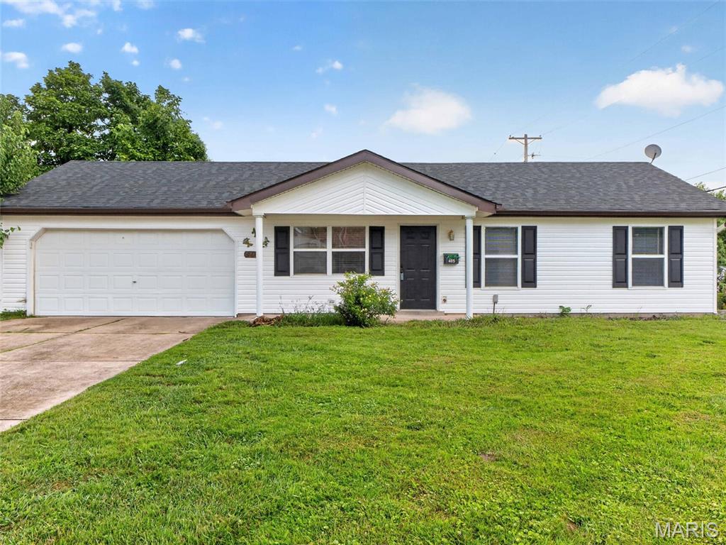 This turn-key home delivers ultimate peace of mind with major systems and major exterior components recently replaced. Enjoy standout curb appeal with brand-new siding (2026) and a new roof (2025), complemented by high-efficiency heating and cooling with an updated furnace and AC (2024). Step inside to a sunlit, light-filled interior featuring fresh paint (2026) paired with newly installed flooring. The stylish kitchen comes equipped with a new over-the-range microwave. Complete with a level yard and an oversized 2-car garage, this low-maintenance ranch is just minutes from local parks, top-rated schools, shopping, and highway access.