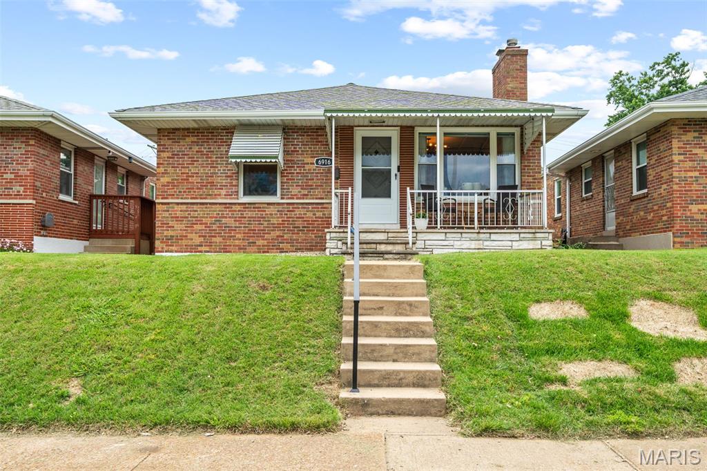 Charming all-brick South City ranch that perfectly blends classic character and thoughtful updates! From the moment you arrive, you'll appreciate the inviting curb appeal featuring a newly installed front lawn (2026), updated front railing, and freshly painted front door.
Inside, beautiful hardwood floors flow throughout the main level, while abundant natural light pours through the front windows, creating a warm and welcoming atmosphere. The colorful tilework in the kitchen and bathroom adds brightness, personality, and timeless charm. The kitchen has been enhanced with a dishwasher and garbage disposal added in 2023, and all appliances including the refrigerator, oven, dishwasher, washer, and dryer are included for added convenience.
The spacious full basement offers incredible versatility with an open layout large enough to host family gatherings, game nights, movie marathons, or future expansion possibilities. Grounded electrical outlets were added throughout the basement in 2025, providing additional functionality and peace of mind.
Outside, the fully fenced backyard offers the perfect space for children, pets, gardening, or entertaining. Off-street parking provides convenience today, while the lot offers excellent potential for a future second parking space or garage. Additional improvements include new lattice installed beneath the sunroom in 2024.
Combining classic St. Louis charm, practical updates, flexible living space, and a fantastic South City location close to parks, restaurants, shopping, and major thoroughfares, this move-in-ready home is an exceptional opportunity for first-time buyers, downsizers, or anyone seeking a well-maintained home with character and room to grow.