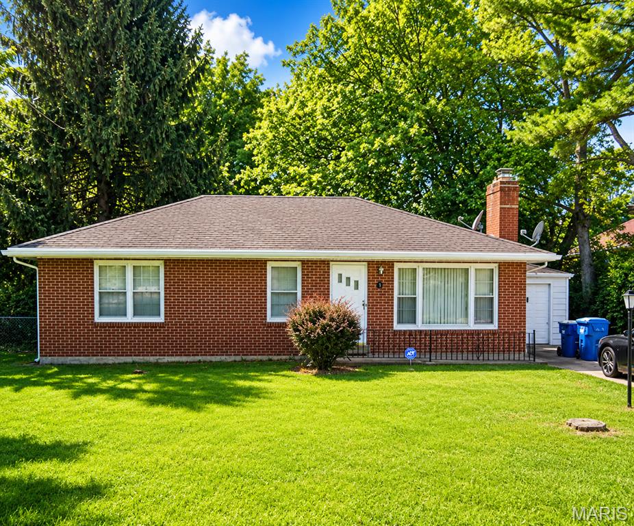 Dellwood, Great neighborhood, approximately 70% Owenr Occupied Street with a lot of owner pride on this street and super friendly neighbors!  Check out this all-Brick Ranch, 1 car garage, fenced yard, updated home, with a huge private backyard with NO REAR NEIGHBORS!  Hang out in the massive Sunroom to enjoy your morning coffee or evenings relaxing away all the day's cares. 3 bedrooms, 1 bath on main level, Updated Kitchen, Open Floorplan, Full unfinished basement with newer Furnace, Newer Roof, New Flooring, New Paint, New Blinds, Newer Cabinets, New Shower Surround and New Shower Doors, New Toilet, New Vanity, New Interior Doors.  this home is ready for you to bring your furniture and start living from Day 1.  Call your agent to see this one
