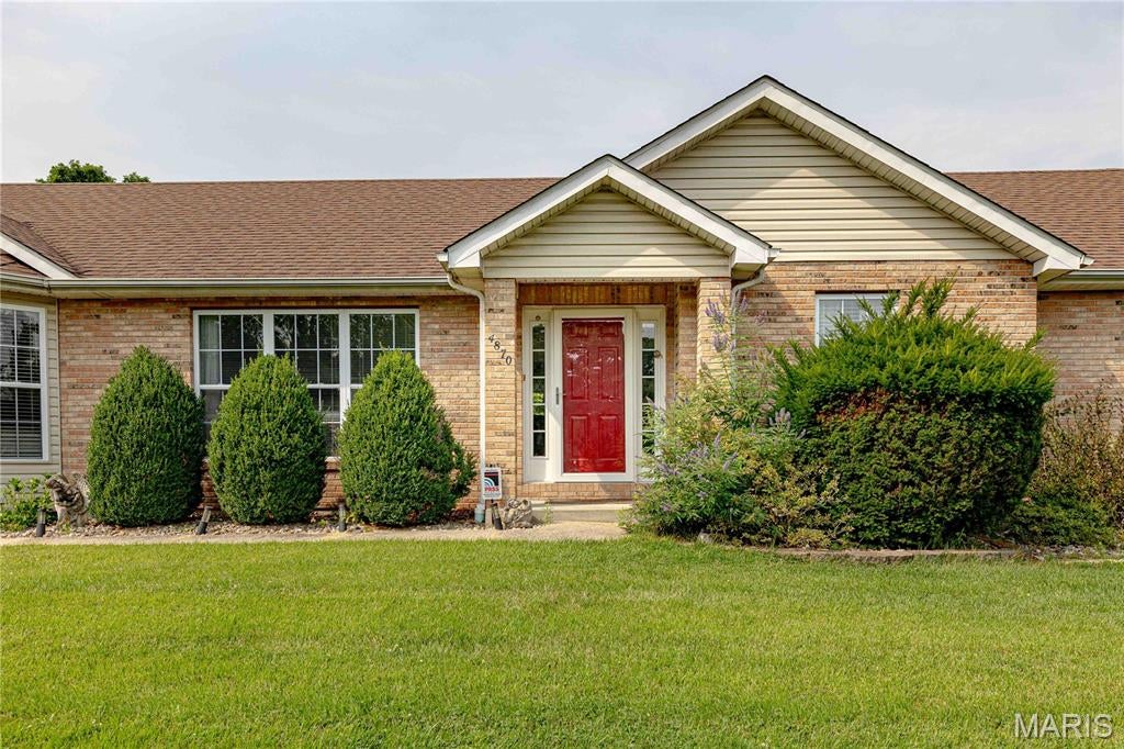 BOM! Their loss is your gain!  This beauty is back!!! No fault of seller.   Unusual and AMAZING, this spacious SOLAR atrium ranch (How about $5/month for electric??!!), lovely inside and out!  Located in the beautiful Sugar Creek Golf Course.   4 bedrooms, 3 bathrooms and a full partly finished walk out lower level.  Almost 2500 sq feet of living space!   The chef's delightful kitchen features hard surface counters, 42" cabinets, a large pantry, dishwasher, disposal and gas cooking stove.  Hard surface flooring throughout including wood, ceramic and luxury vinyl tiles make the floors easy to keep clean. There is a large beautiful salt water heated/cooled pool with heat pump.  The big patio and gathering area by the pool makes for fabulous entertaining.    There are years ahead of MAJOR SAVINGS ON ELECTRIC with this home's SOLAR panels on roof. They provide electric to the home as well as Ameren.  There is an optional generator hook-up from solar system..   The oversized three car garage is very spacious, and the driveway will hold another 3 or more cars!