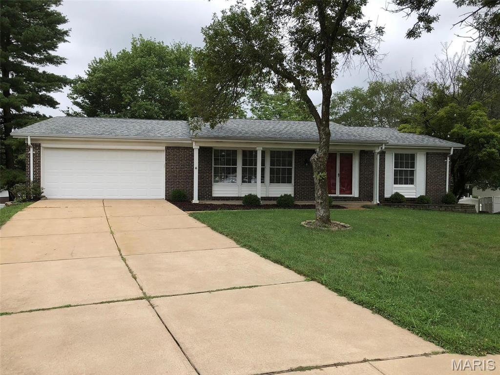 Great location on a quiet cut-de-sac! Updated ranch with unfinished walk out lower level and lots of storage space. 3 bedrooms, 2 full baths, family room with wood-burning fireplace. Most flooring is only 1 year old and includes neutral carpeting, wood floor in the family room and luxury vinyl plank in the kitchen and breakfast room. Mostly upgraded stainless appliances in the kitchen, French Door Refrigerator/Freezer with Ice and water in the door and upgraded washer and dryer included. 2 car garage with garage door opener.  Well maintained property with a large deck and patio. Please note the pictures were taken several years ago before many of the updates were completed. It actually is 'even prettier than the pictures'! Situated in Ellisville and the Rockwood School District and close to shopping and services! No smoking and no pets allowed.