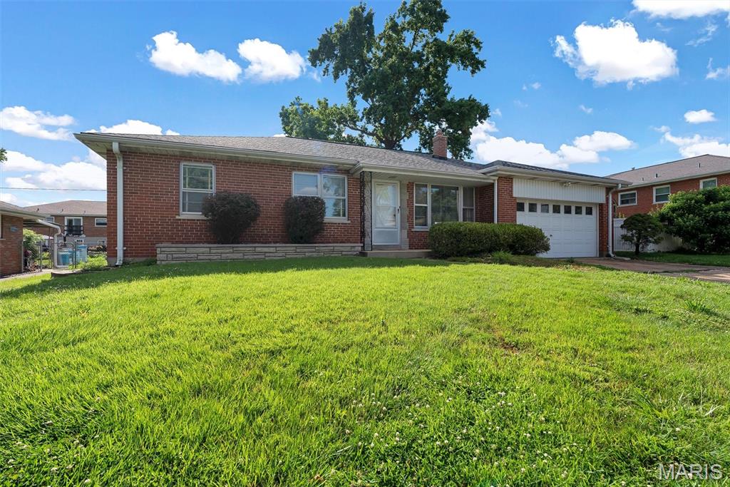 Welcome home to 9909 Musick Avenue! This well cared for brick ranch in the Lindbergh School District is move-in ready and waiting for you! You’ll love the gleaming wood floors and the freshly updated paint throughout the home. The eat-in kitchen has brand new Silestone countertops and plenty of cabinet space. The spacious bonus room off the kitchen provides plenty of flexibility and opens to the large, covered back patio overlooking the private, fenced backyard. Three bedrooms and a full bathroom round out the living space, including a primary bedroom with a private half bath. The full basement provides ample space for storage or future living potential. A brand new air conditioning unit was installed in 2024 for peace of mind. This South County gem is perfectly located just minutes from Grant’s Farm & Grant’s Trail, the Affton Ice Rink & Ball Fields, the library, and all the shopping and dining you could ask for at Concord Plaza. Don’t miss out on easy everyday living in a truly convenient setting. Schedule your showing today! Information pulled from various sources. Buyer to verify all MLS data.