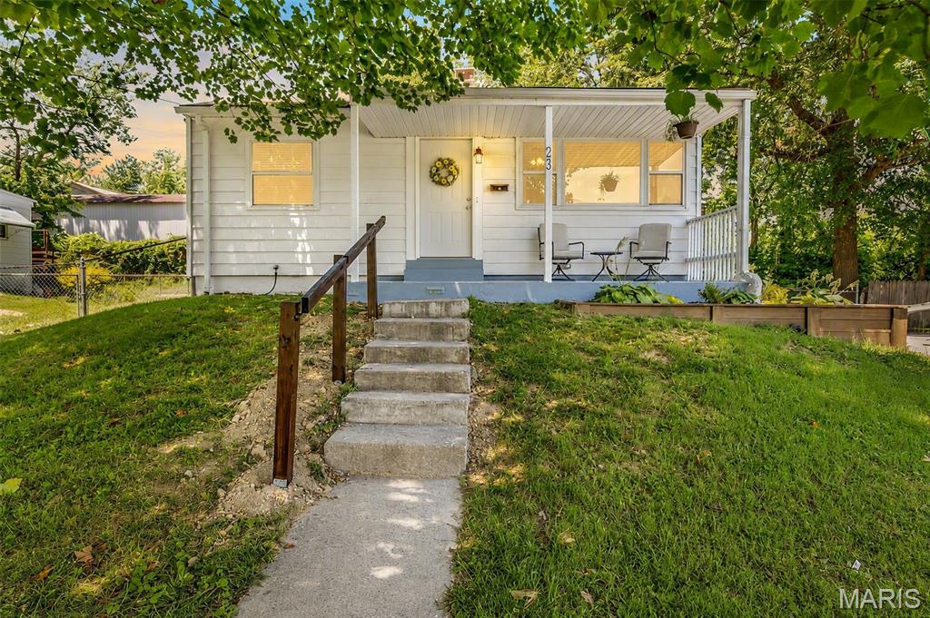 Affordable Kirkwood charmer! Welcome to 245 Commerce Ave, a cozy 2 bedroom, 1 bath home offering the perfect blend of character, comfort, and location. This inviting home features a charming covered front porch, a functional layout, and great natural light throughout. The manageable yard, off-street parking, and classic curb appeal make this a great fit for first-time buyers, downsizers, investors, or anyone looking for an opportunity in the highly desirable Kirkwood area. Enjoy close proximity to local shops, restaurants, parks, schools, and everything that makes Kirkwood one of St. Louis’ most sought-after communities. A rare affordable find in a prime location — don’t miss your chance to make this Kirkwood gem yours!