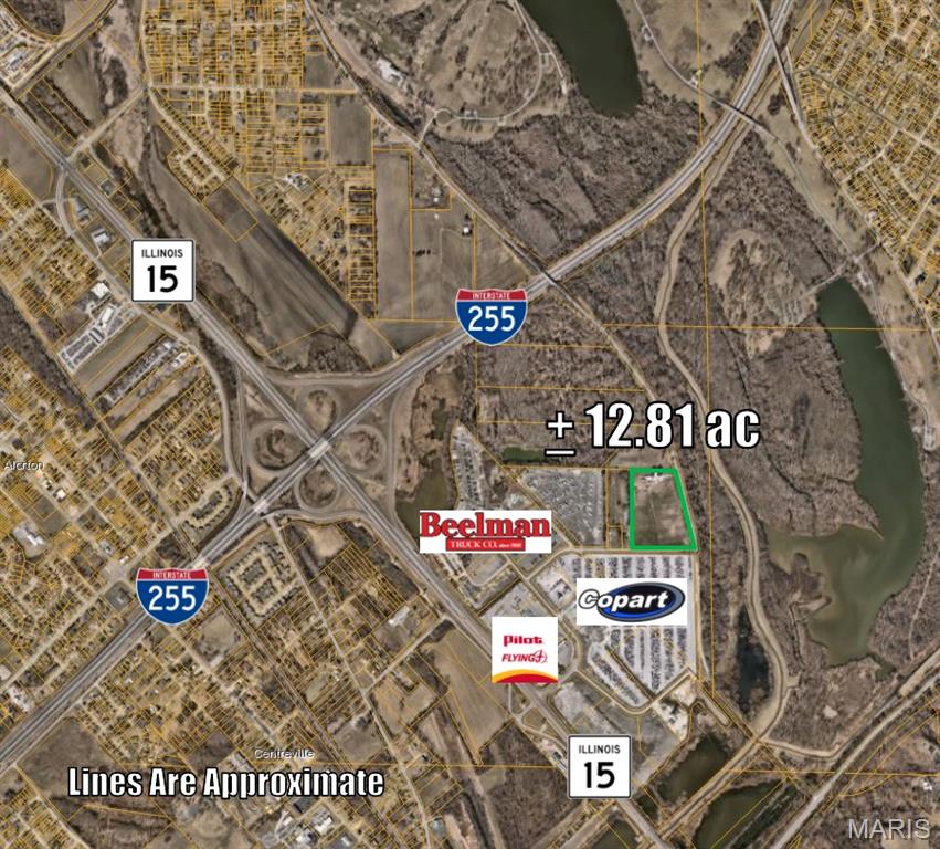 Prime Commercial Land | Ideal Distribution Hub

Perfectly positioned at the intersection of I-255 and IL State Route 15, this site offers a premier opportunity for a distribution center in the St. Louis Metro East. Enjoy rapid, direct access to the heart of St. Louis from a strategic regional crossroads.

- I-255 Annual Average Daily Traffic (IDOT) 44,300
- State Route 15 Annual Average Daily Traffic (IDOT) 31,800

The property is currently zoned Agricultural by St. Clair County but is located adjacent to the Race Horse Business Park making a zoning change to commercial reasonable and likely. Also the St. Clair County Comprehensive Plan shows a future planned zoning change to Commercial/Industrial.