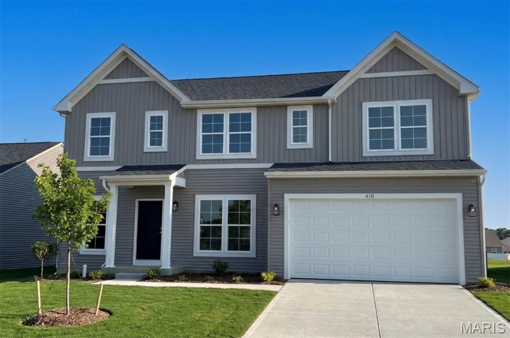 Under Construction Inventory Home at Kreder Farms! Welcome to the beautifully designed Hartford, a spacious 4-bedroom, 2.5-bath home that perfectly blends style, comfort, and functionality. Thoughtfully crafted with 9' ceilings throughout the main level, this open-concept floor plan offers the ideal space for both everyday living and entertaining. The gourmet kitchen is the heart of the home, featuring 42" white cabinetry, quartz countertops, a large center island, and a stainless steel appliance package with a gas cooktop and chimney hood. The adjoining great room showcases a sleek linear electric fireplace, while the sunroom provides the perfect space to relax or entertain. A formal dining room, private study with glass doors, and first-floor laundry room with utility sink add both elegance and convenience. Upstairs, the luxurious owner's suite features a deluxe bath with a marble walk-in shower, built-in bench, dual vanities, and a spacious walk-in closet. Additional upgrades include luxury vinyl plank flooring throughout much of the main level, matte black fixtures and hardware, and a front-entry 2-car garage. The full basement with an 8'10" foundation pour and bath rough-in offers outstanding potential for future living space. Located in the sought-after Kreder Farms community, this exceptional new home combines timeless design with today's most desirable finishes. Contact us today to learn more about this home and available builder incentives. Photos and virtual tour are for illustrative purposes only and may vary from the home as constructed.