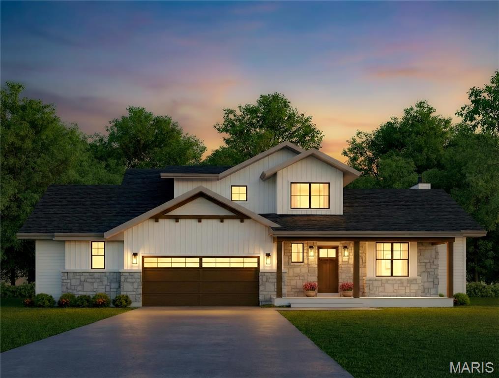 Unique opportunity to customize this fabulous 1.5 Story new home in Glendale.  The home is being built by Scharf Custom Homes, known for their attention to detail and beautiful high end finishes.  This home is walkable to N. Glendale as well as the coffee shop and deli across from Glendale City hall and just a bike or golf cart ride to downtown Kirkwood or Webster.  It's truly the perfect central location with both Hwy 44 and Hwy 40/64 just five minutes away as well just blocks from all the conveniences along Manchester.  The home itself is truly perfect for downsizers or someone seeking a large main level primary suite as these are fairly rare in Glendale.  The charming exterior design showcases beautiful board-n-batten LP smart siding which is an aspen wood strand siding similar to Hardie but with greater impact resistance to hail.  Additional stone accents across the front elevation are complimented by a stained wood front door and porch ceiling, and complementary accents on the garage doors and trim.  This plan was custom designed for the lot and it really shows!  Inside a primary suite features a large walk-in closet as well as a wet room with both a tub and shower.  Also on the first floor is a powder room, and mud & laundry rooms that are immediately accessible from the two car attached garage.  The sprawling kitchen includes a massive 9' island with enough seating for five guests and a large walk-in pantry.  It overlooks the great room with views to the rear yard and patio as well as a perfectly placed fireplace.  A large open dining room as well as a study round out the main level.  Upstairs you'll find two more large bedrooms with a double bath and a loft that overlooks the two story entry way.  And a finished lower level includes a huge recreation room, and additional bed and bath, and a serving bar.  If you review the feature sheet you will find that built-ins in the study, wainscoting, selected wallpaper, and hardwoods throughout the majority of the home are standard Scharf features.  It is still early on the process so there is still time to make cabinet and appliance selections, choose your paint colors, and select lighting and plumbing fixtures that suit your style.  So here is your opportunity to work directly with Studio G Design and Scharf Custom Homes to create the home of your dreams!  Be sure to ask your agent to download the specifications and floor plans or call/email Ginger and she will send them your way.