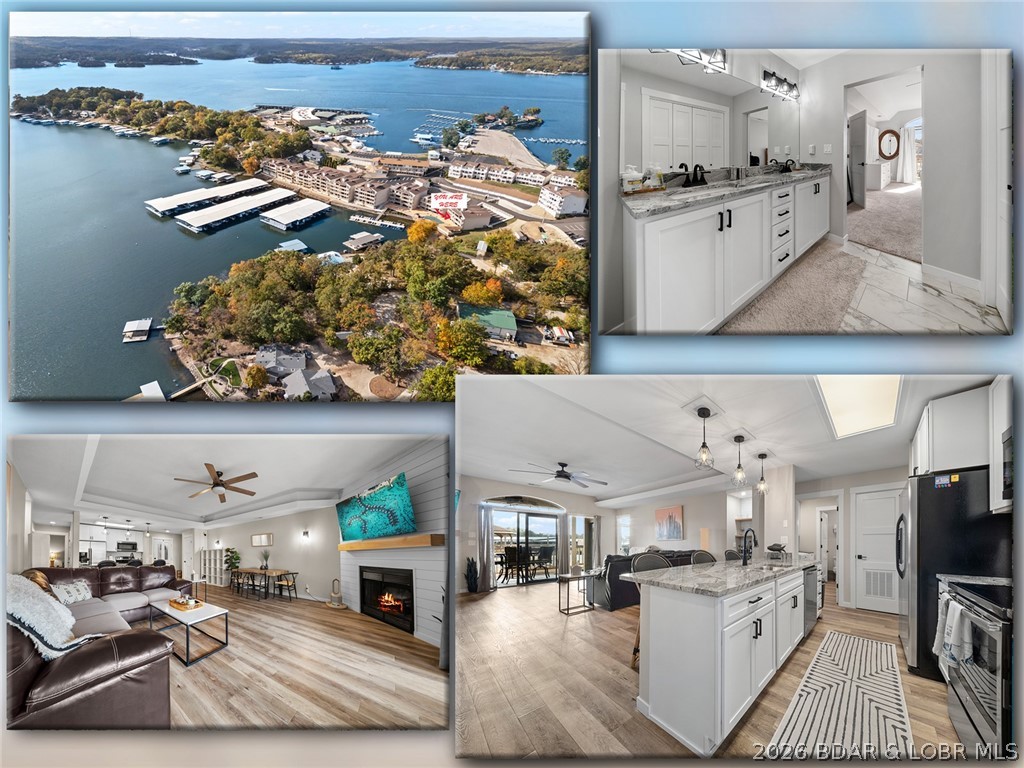 OPEN FRIDAY 6/26 *5-7pm* Remodeled Lakefront Condo! Located @ One of the Hottest Spots on the Lake! Featuring Custom Cabinets w/Granite counter-tops, center-island, SS Appliances, a mini-bar, pendant lighting, newer fixtures & Newer flooring throughout w/ LVP flooring in the main, extra tall ceilings & so much more! The Large Master Bedroom Suite walks out to the patio. Master Bath is updated w/a double sink vanity, tile flooring throughout & tile surround w/a walk-in shower. Hall bath also beautifully updated & this unit comes Fully Furnished. The patio adjoins to the large pool deck & gazebo which overlooks the beautiful lake & calm cove. This cove is great for paddle boarding, swimming, fishing & skis. The complex sits directly across the street from Camden / H.Toads, Shady & Lazy Gators offering Food, Entertainment, Stores & Swim up bars. Across the cove is Alhonna (Restaurant, Docks & Indoor Pool) & across the main channel is Tap & Grill. The dog park is located next to this building, there is a 2nd pool on the 2nd tier, Trailer parking is allowed, this is Handicap accessible (ramp by pool deck) & you may purchase a garage, pwc or boat slip as they become available. *Turn-Key*