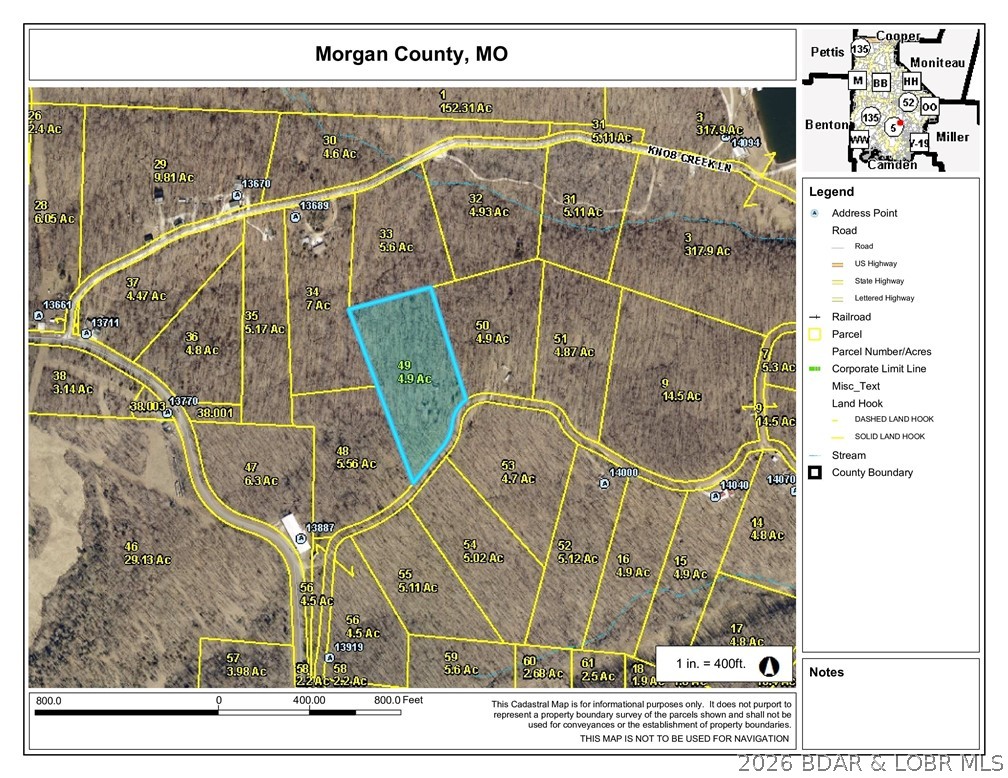 Great building or camping lot with no restrictions, close to lake access in Gravois Mills.