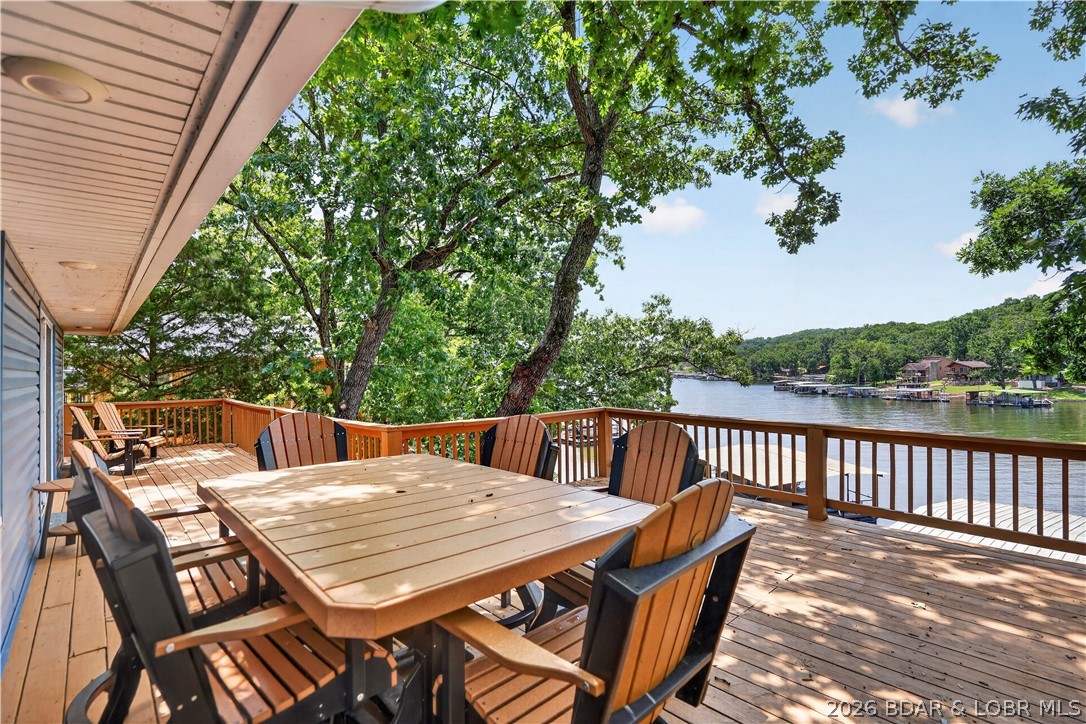 Welcome to lake life at its best! This beautifully remodeled 4-bedroom, 2-bath lakefront home in Camdenton offers the perfect combination of comfort, investment potential, and year-round enjoyment. Nestled in a large, protected cove, you'll enjoy calmer water that's ideal for swimming, floating, and boating. Inside, the home has been thoughtfully updated and is completely move-in ready, featuring stylish finishes and a functional layout designed for relaxing or entertaining. Whether you're searching for a full-time residence, weekend getaway, or income-producing property, this home checks every box.  With nightly rentals allowed, you have the flexibility to enjoy the home yourself while generating rental income when you're away. Don't miss this turnkey opportunity to own a beautifully updated lakefront home in one of Camdenton's most desirable locations.