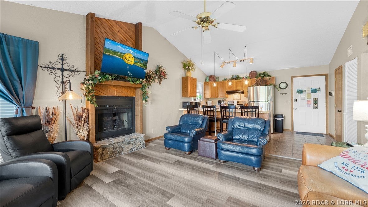 Start enjoying your Lake Escape without breaking the bank! This top-floor 2-bedroom, 2-bath condo is located in a popular gated complex packed with amenities for year-round enjoyment. Vaulted ceilings create a spacious feel, and with no one above you, you can relax in peace. Enjoy morning coffee or evening drinks on the large private deck. Everything is included—just bring yourself! Amenities include a waterfront pool, indoor pool and hot tub, tennis/pickleball courts, playground, boat ramp, swim dock, and trailer parking. Conveniently located in the heart of Lake of the Ozarks, you’re close to shopping, dining, entertainment, and numerous waterfront destinations accessible by boat. The unit would make an excellent investment opportunity. Updates include a new water heater in 2022 and HVAC in 2024. A 4000 lb lift and 2020 Lowe 21' tritoon are also available for purchase to make this the full package. Your Lake Escape is waiting—make it yours today!