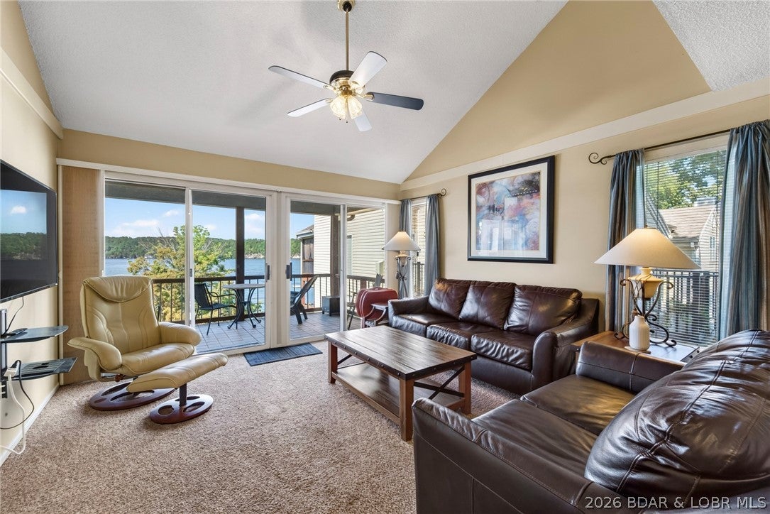 Ready to start living the lake life? This 2-bed, 2-bath end unit at Breakwater Bay has everything you need—literally. Perched at the 22MM off Highway KK, this condo delivers awesome views of the main channel. Inside, you’ll find an open layout with plenty of room to entertain. Sip your morning coffee on the deck, or step right out from your primary suite, which features its own full bath, lake views, and deck access. The large guest room gives family or visitors their own space to relax, too. The best part? It’s sold completely turn-key—furniture, appliances, and decor are all included! You even get a 12x32 boat slip so you can hit the water on day one. Breakwater Bay offers top-notch amenities like a lakeside pool, clubhouse, tennis courts, and playground. Plus, if you're looking for an investment, short-term rentals are allowed. Close to all the best dining, shopping, and golf the lake has to offer by land or water!