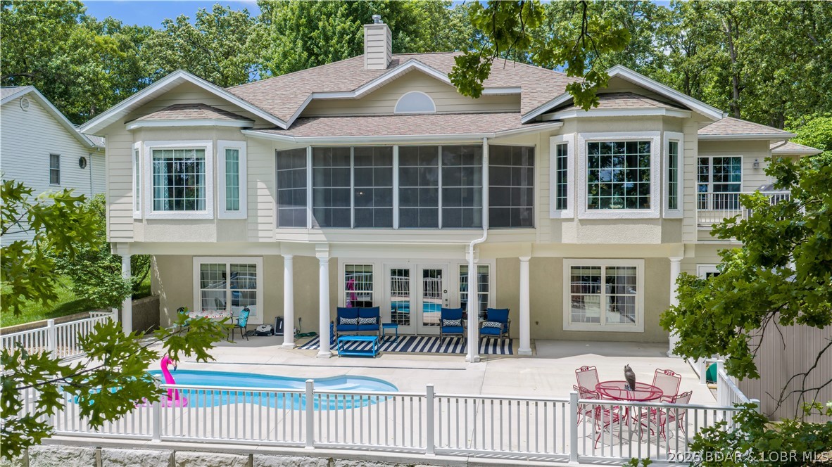 Welcome to your beautifully updated  poolside oasis at 5638 Dude Ranch Road in Osage Beach. This exceptional property seamlessly combines modern upgrades with effortless comfort. Step inside to find a freshly painted interior illuminated by stunning new can lights and contemporary fixtures. The master bath features completely updated plumbing, offering a sleek, turnkey retreat. Designed for year-round utility, the attached garage is fully heated and cooled by its own dedicated HVAC system—perfect for a workshop, boat storage, or a home gym.  The fourth bedroom is non-conforming.

The outdoor amenities truly set this home apart. Spend your summers relaxing by the brand-new private pool, nestled within meticulously landscaped grounds that stay lush all season thanks to an integrated lawn sprinkler system. Entertaining is a breeze with an in-ground 250-pound propane tank supplying a direct gas line for your outdoor grill, eliminating the hassle of propane tank swaps. Whether you are looking for a full-time residence or a premier lake getaway, this property delivers convenience, luxury, and peace of mind in a highly sought-after location.