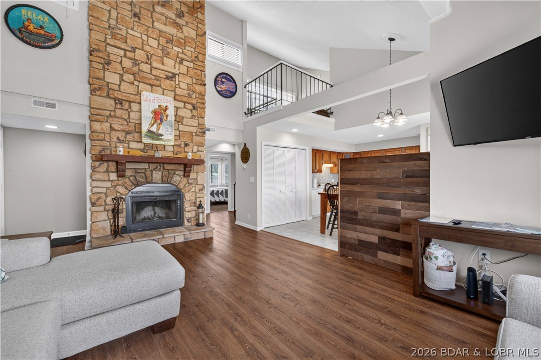 Top-floor condo living in the heart of Osage Beach! Located in sought-after Compass Pointe, this 3-bedroom, 2-bath condo with loft offers the perfect blend of lake getaway, investment opportunity, and convenience. This spacious top-floor unit features lake views, vaulted ceilings, a covered deck and a large closet for storing all of your water-fun toys! With views of the lake, this condo creates the perfect place to relax and enjoy the Lake lifestyle. The loft adds flexible space for guests, extra sleeping space, or a second living area.
Enjoy the ease of being just steps from the pool and spend your days on the water with your included 16x40 boat slip. Whether you're looking for a personal lake retreat, full-time condo living, or an income-producing property, this unit checks the boxes with nightly rentals allowed.
Compass Pointe’s prime Osage Beach location puts you close to shopping, dining, entertainment, and everything Lake of the Ozarks has to offer. Don’t miss this opportunity to own a versatile condo with lake views in one of the most convenient locations at the Lake!