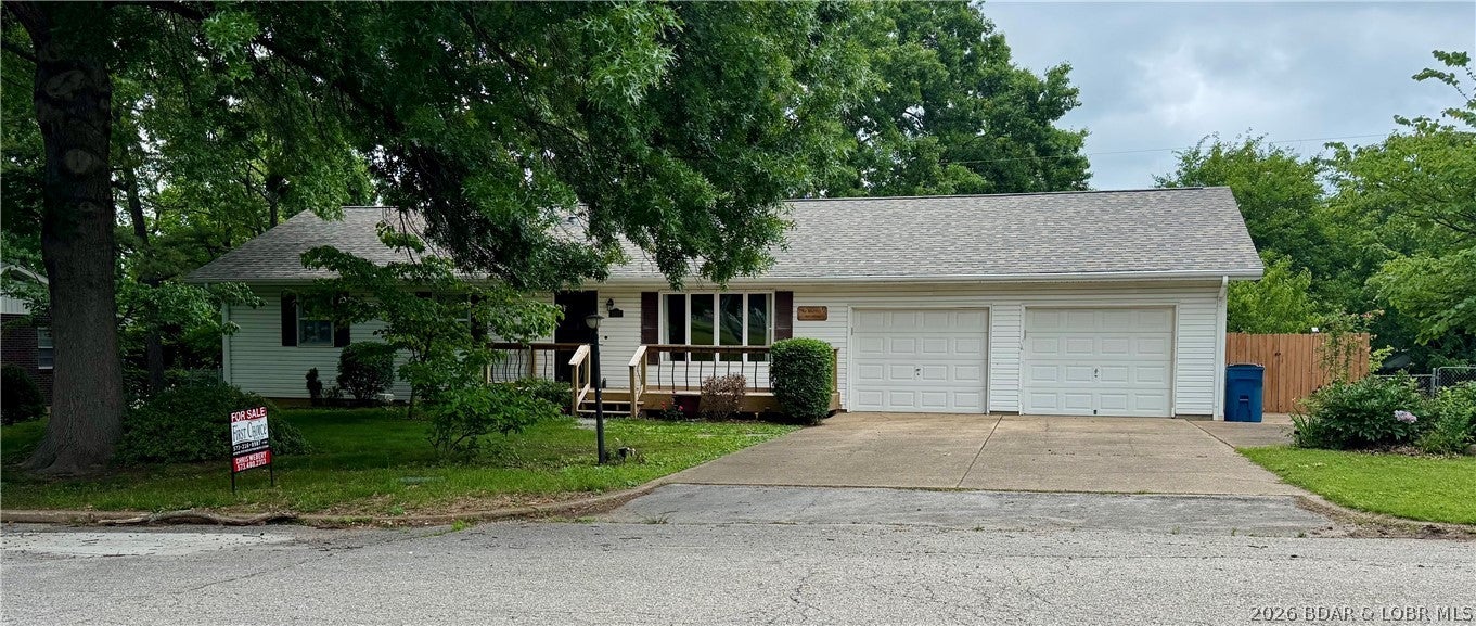 Back on the market at no fault of the Seller! This well-maintained 3-bedroom, 2-bath home offers a comfortable layout that combines everyday functionality with inviting living spaces. Inside, you'll find thoughtful updates, including new kitchen flooring and a newer roof, peace of mind for years to come. One of the home's standout features is the full, dry basement, offering storage or endless possibilities for additional living space, a recreation room, workshop, or hobby area. The oversized two-car garage provides plenty of room for vehicles and equipment and is equipped with both a fireplace and a wall-mounted gas heater, making it a comfortable workspace year-round. Step outside to enjoy the fully fenced backyard, perfect for children, pets, gardening, or relaxing in your own private outdoor space. The back porch overlooks the yard and is perfect for morning coffee or evening sunsets. A newly built front porch enhances the home's curb appeal and creates a warm welcome. Conveniently located in Eldon near schools, shopping, restaurants, and everyday amenities, this move-in-ready home offers comfort, convenience, and value. Schedule your private showing today!