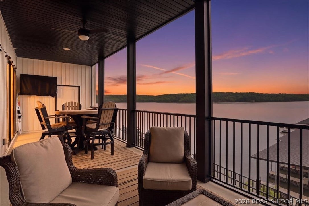 Waterside One is one of the most desirable complexes at the Lake of the Ozarks. This inviting first-floor getaway offers spectacular views of the nearby state park. Just a few steps down or take the elevator to reach your private retreat, complete with a large screened-in deck that’s sure to become your favorite spot. Add the 10' ceilings and you feel the difference this condo boasts. 
With only 20 condos, owners enjoy a peaceful and private atmosphere, yet you’re just a short drive from the area’s best nightlife and restaurants. You'll also have a birds eye view of the famous Shoot Out boat race and close to the brand new Oasis amusement park. The unit includes easy access to the 14' x 36' boat slip with a 10,000 lb. Fiber Steel hoist featuring a Captain’s Choice remote, along with an additional PWC slip with a drive on lift, providing everything you need for effortless lake enjoyment.