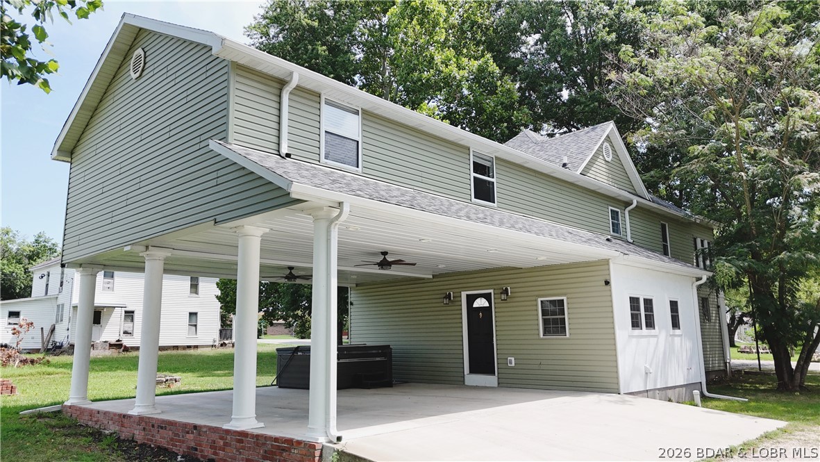Welcome to 111 Franklin Ave., Eldon, MO! Beautifully restored and extensively remodeled in 2023 by renowned craftsman Delbert Hayes, this exceptional home showcases outstanding attention to detail and timeless craftsmanship. Offering over 2,574 sq. ft., this move-in-ready home features 5 bedrooms, 2 full baths, 2 half baths, and convenient main-level laundry. The thoughtfully designed floor plan offers spacious living areas, a well-appointed kitchen with abundant cabinetry, and a private main level primary suite. The upper level houses additional bedrooms, a large family room,office, full and 1/2 bathroom. Outside, you'll find a large workshop/storage building ideal for hobbies, projects, or extra storage. Conveniently located within walking distance to the city pool, parks, and grocery stores. Located in a growing community known for excellent employment opportunities and a highly regarded school district, this home offers the perfect blend of small-town charm and modern convenience. Schedule your private showing today!
