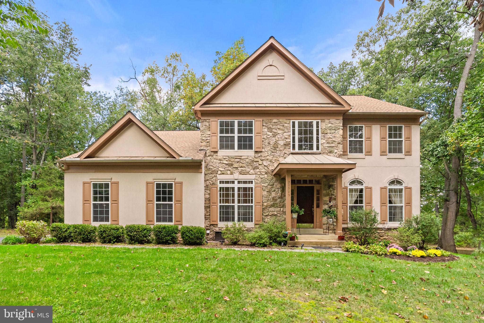 Welcome to 20503 Tanager Place! This well-maintained home is move-in ready and features several recent improvements aimed at long-term comfort. The main level offers a comfortable layout with hardwood floors in the living, dining, and office areas, transitioning into Italian marble flooring in the family room. The kitchen has been updated with high-quality countertops and a versatile dual-fuel stove, giving you the option to cook with either gas or electric. The upper level features upgraded carpeting on the stairs and in the bedrooms. The fully finished basement adds excellent functional space, featuring a full bedroom, a full bathroom, a wet bar, and durable LVP flooring. Outside, the property is set up for outdoor living with two large decks—with  hot tub—and a convenient storage shed.  Recent exterior updates include a new roof, a replaced in-ground sewage pump, and two new garage doors. With major systems addressed and smart updates throughout, this home offers a solid, move-in-ready opportunity. Recently price improved.  Full list of updates available in documents section of MLS.

Interior & Flooring
•