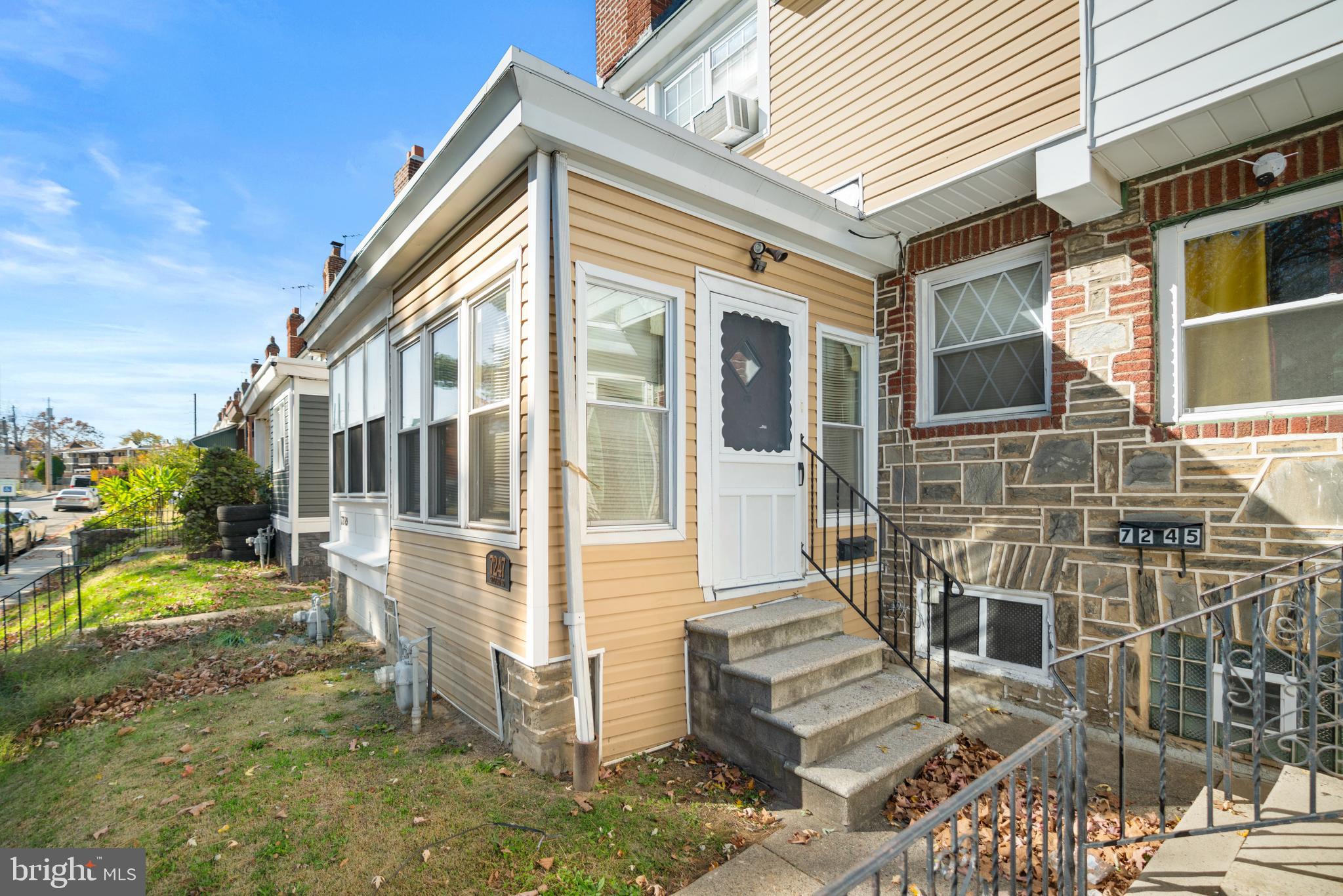 Welcome to 7247 Guilford Rd. Upper Darby, Pa.!  This well maintained home seamlessly combines comfort and charm. Features 2 bedrooms and 1.5 baths, this residences offers a functional layout designed for modern living.

Upon entry, an enclosed front porch provides warm and inviting transition into the open concept living and dining areas, filled with natural light from large windows.  The updated kitchen features ample cabinet and counter space, along with direct access to a spacious rear deck ideal for outdoor dining and entertaining.

The second level includes two genrously sized bedrooms and a renovated full bathroom.  The lower level offers additional versatility with a half bath, closet space and convenient access to the driveway.

Located in a desirable neighborhood.  This prpoerty is close to schools , parks, shopping and public transportation. It also is fifteen minutes away from downtown Philadelphia.

Don't miss the opportunity to make this wonderful home your own.  Schedule your private tour today!
