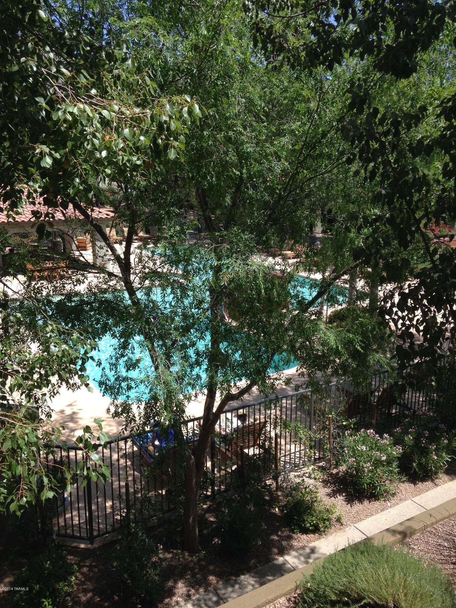 Great upstairs location overlooking pool. Mature landscaping in common areas. Featuring pergo and tile floors everywhere. Who says a one bedroom needs to lack storage? This one has a spacious walk in closet in the bedroom, extra large linen closet between bedroom and bathroom as well as a generously sized pantry. Need MORE? there is also a storage closet off of the private balcony/patio area. Close to fitness center, covered parking space and clubhouse. Grocery Store, Post Office, Restaurants, CVS, Gadabout all within walking distance. Call today, These go F-A-S-T!!