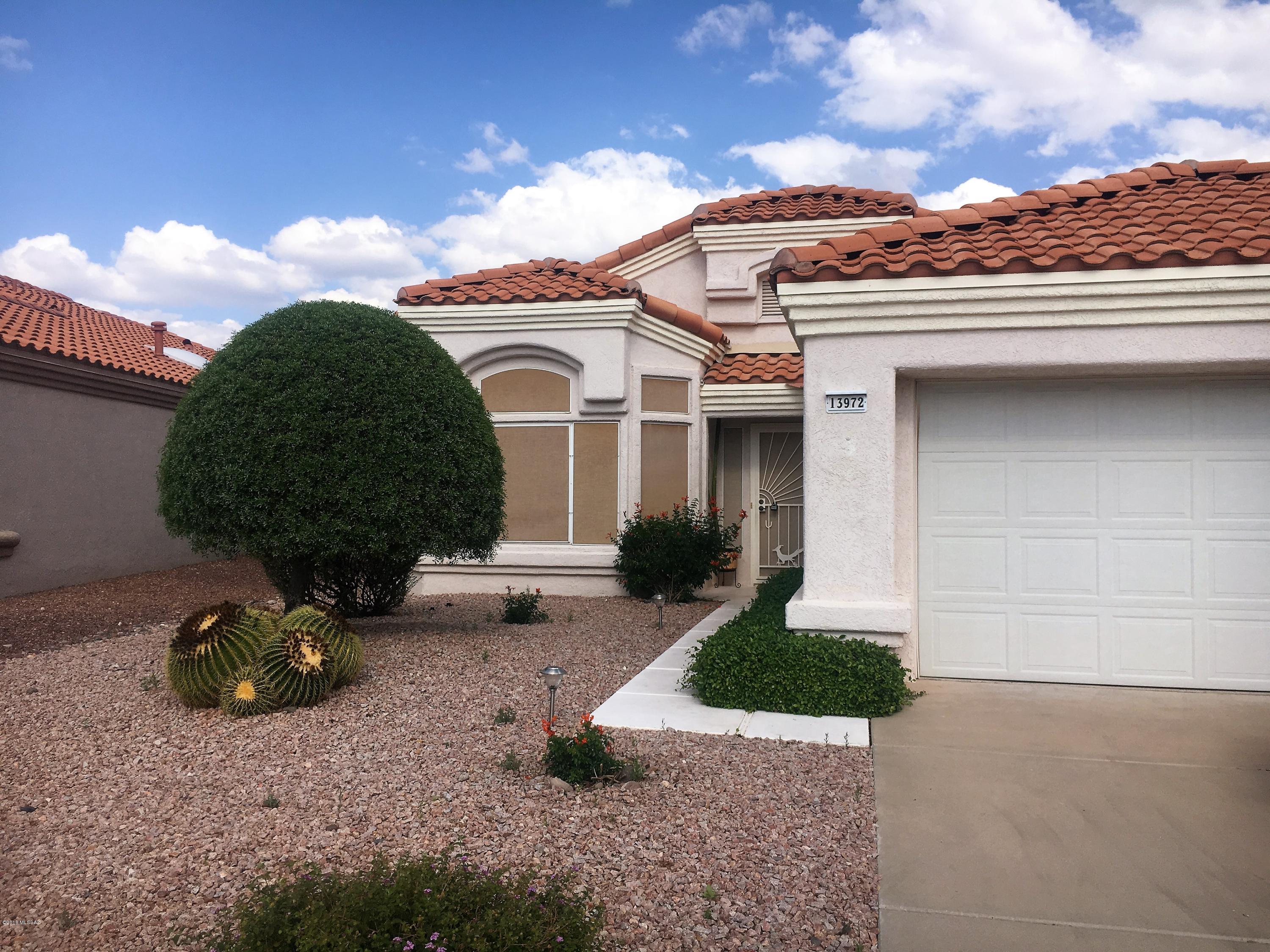 Bright, spacious rental in the active adult community of Sun City Vistoso! Panoramic Catalina mountain views from every back window and covered patio.Tile everywhere but bedrooms, as well as the formal living and dining room. Murphy bed and built in desk in bedroom two, great office/guest room with gorgeous landscape and mountain views to gaze upon. Loads of activities, close to shopping, hiking, and entertainment.