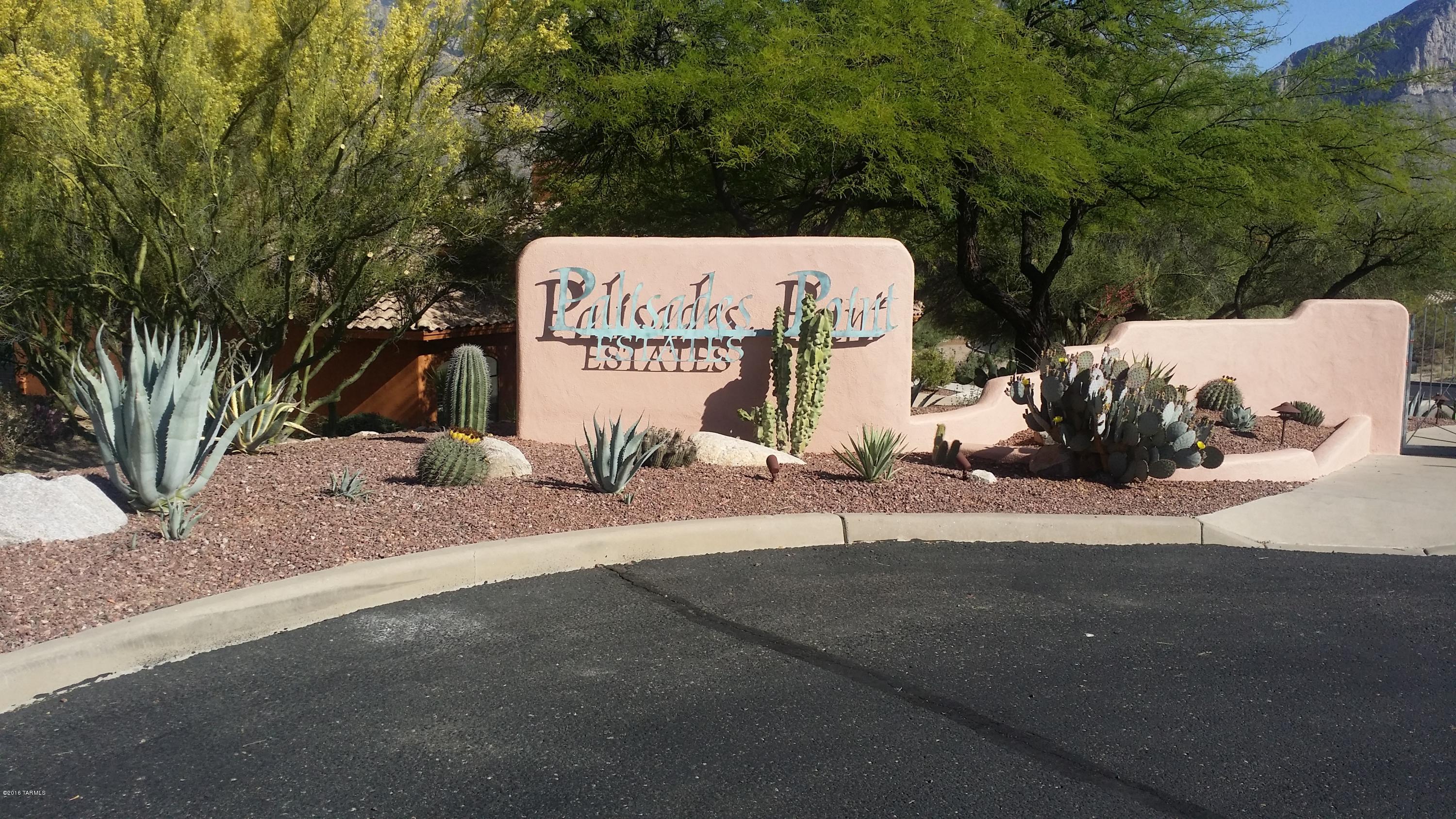 Beautiful Custom Home Lot located in a gated community with majestic mountian views. Build your dream home here located in the 80 Acre Gated Community of Palisades Point with only 66 Custom Homesites with fabulous views of the Catalina Mountains, Pusch Ridge and The Coronado National Forest. 1 acre with gas, water and electric utilities at the lot line.